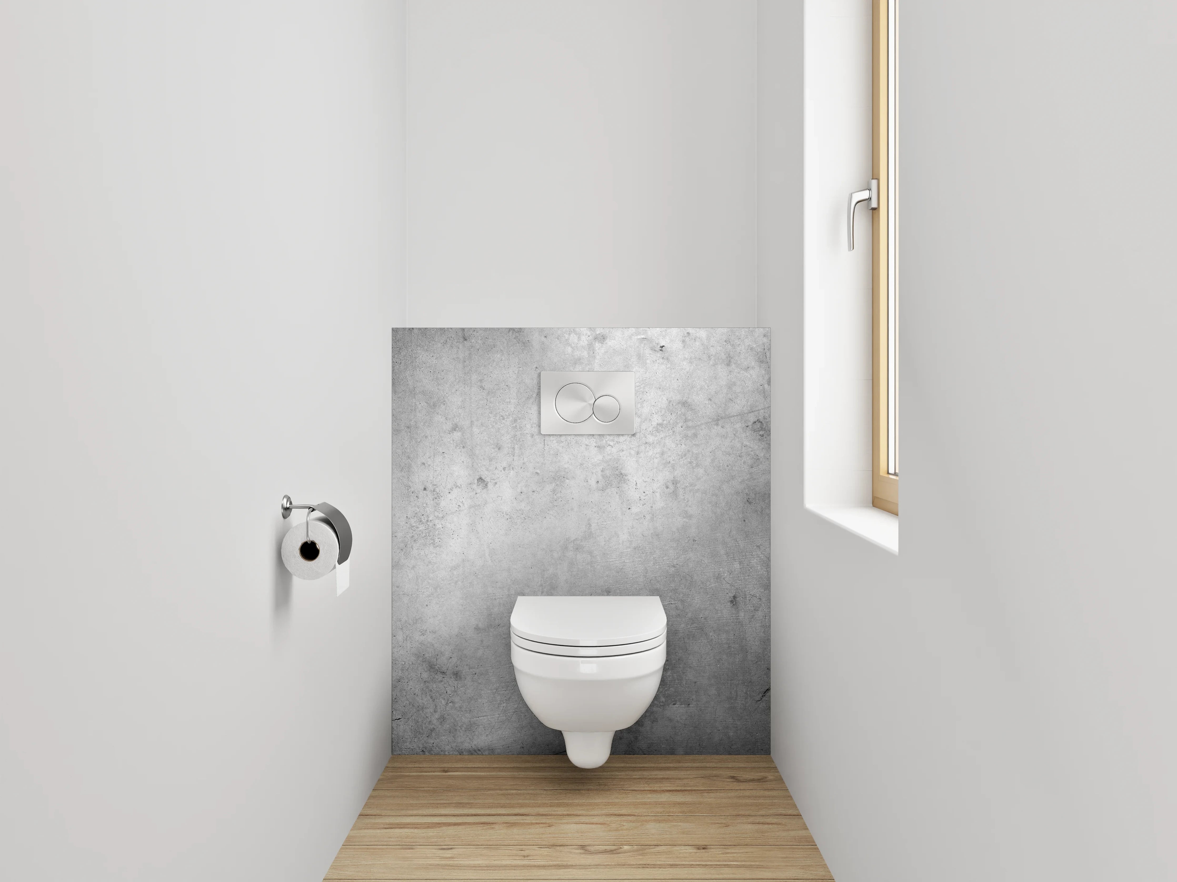 WC-Rückwand - Silberne Schattenmuster