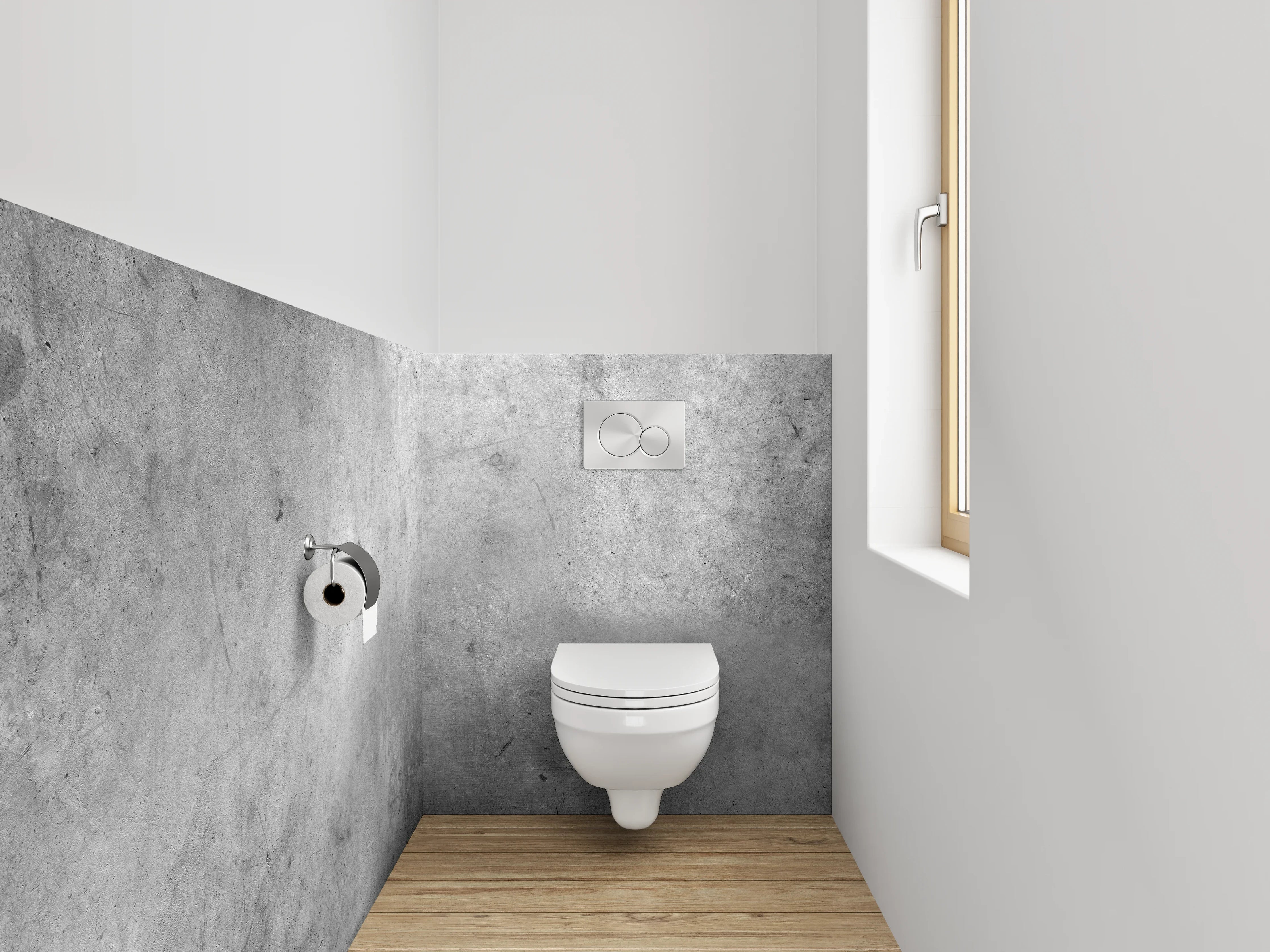 WC-Rückwand - Silberne Schattenmuster