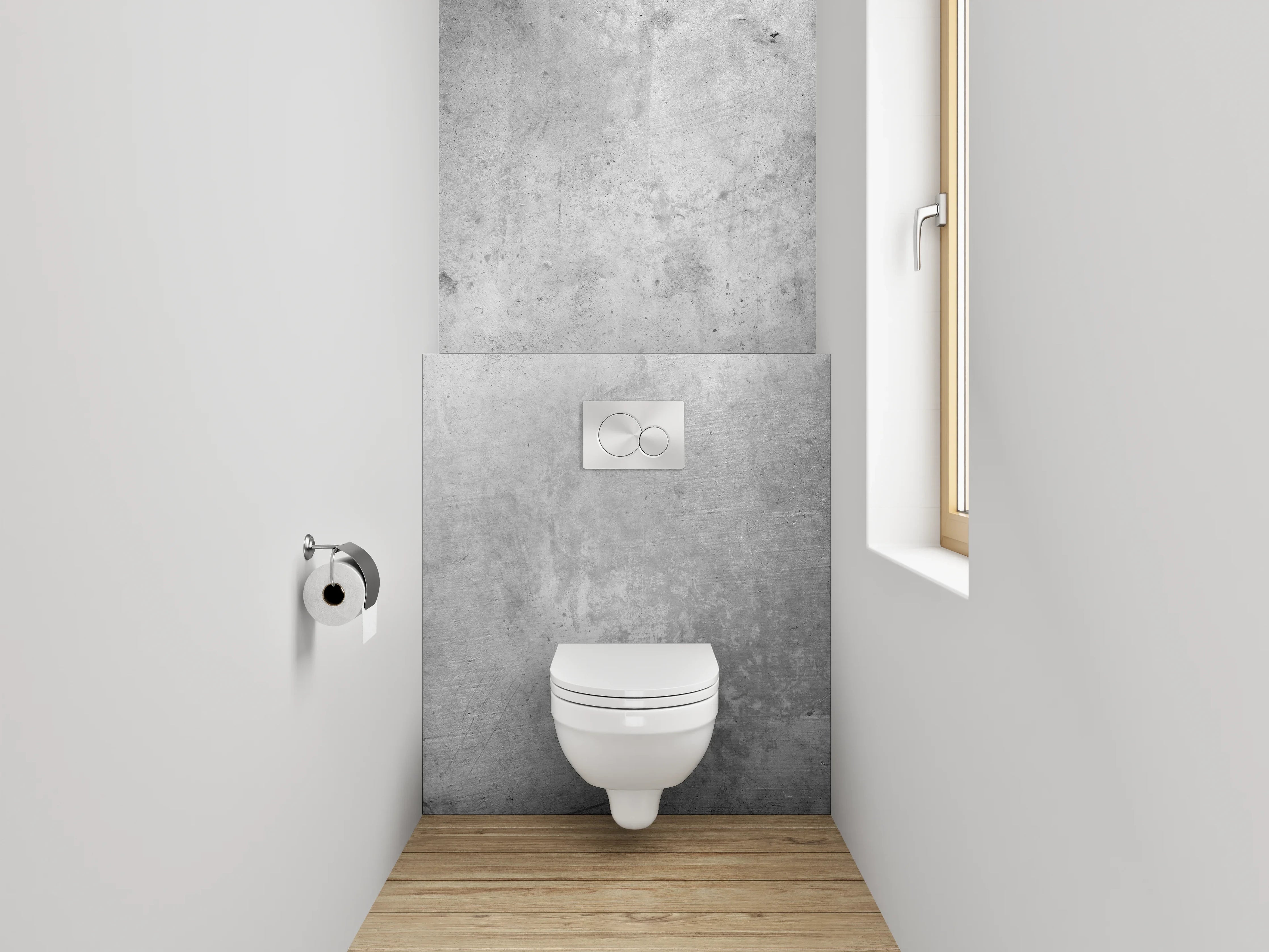 WC-Rückwand - Silberne Schattenmuster