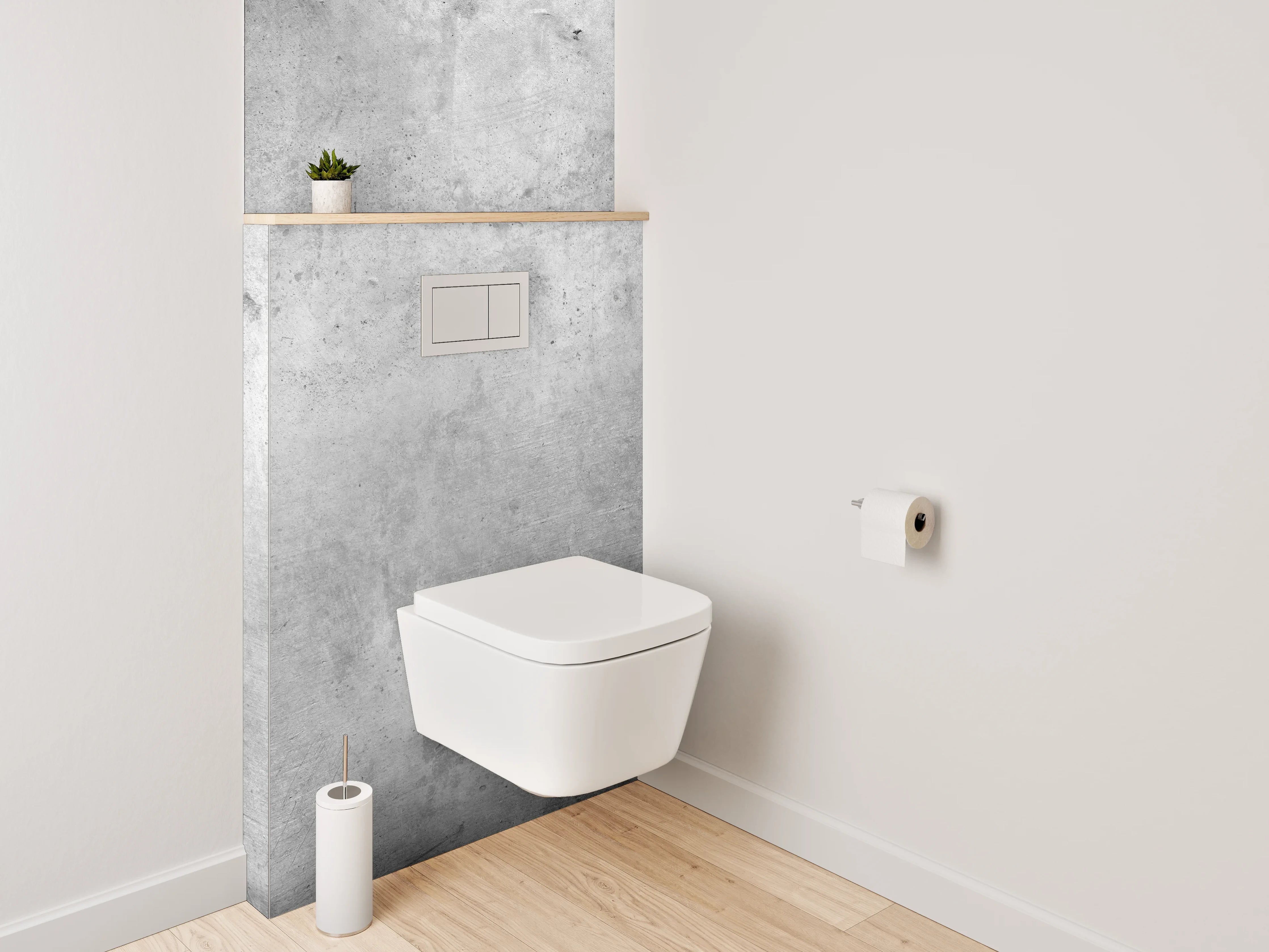 WC-Rückwand - Silberne Schattenmuster
