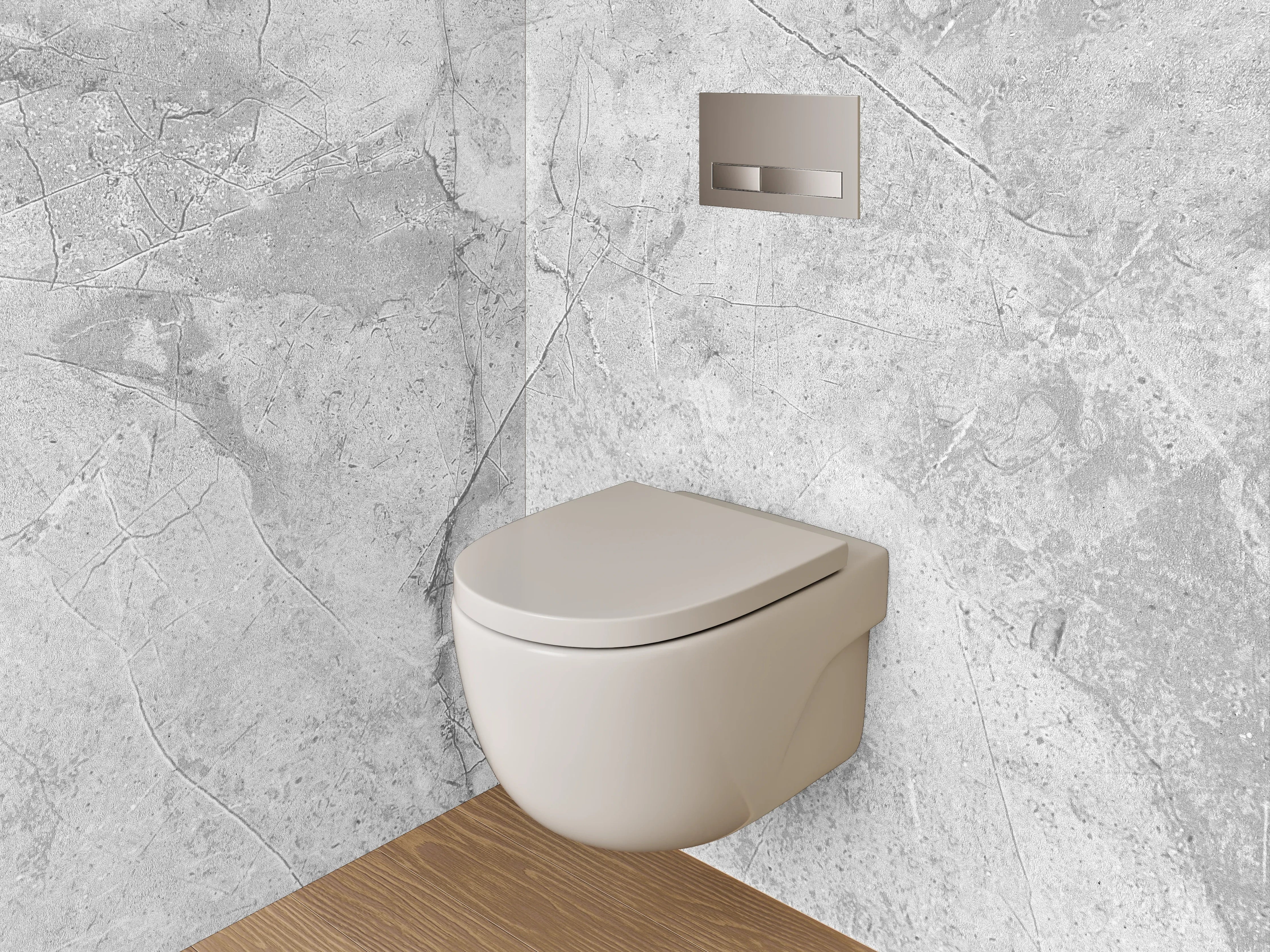 WC-Rückwand - Silberweißes Marmor-Muster