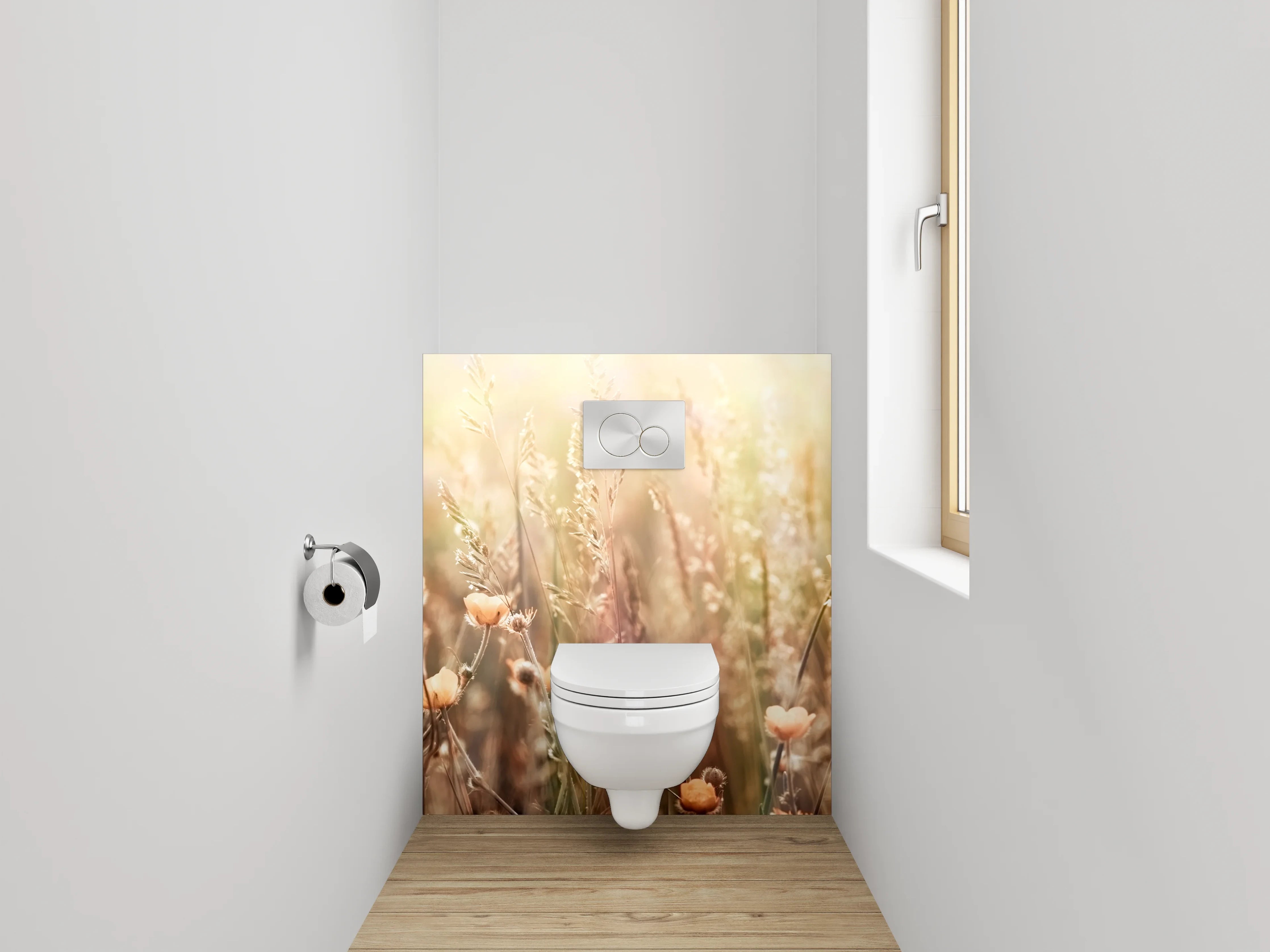 WC-Rückwand - Sommerwiese mit Wildblumen