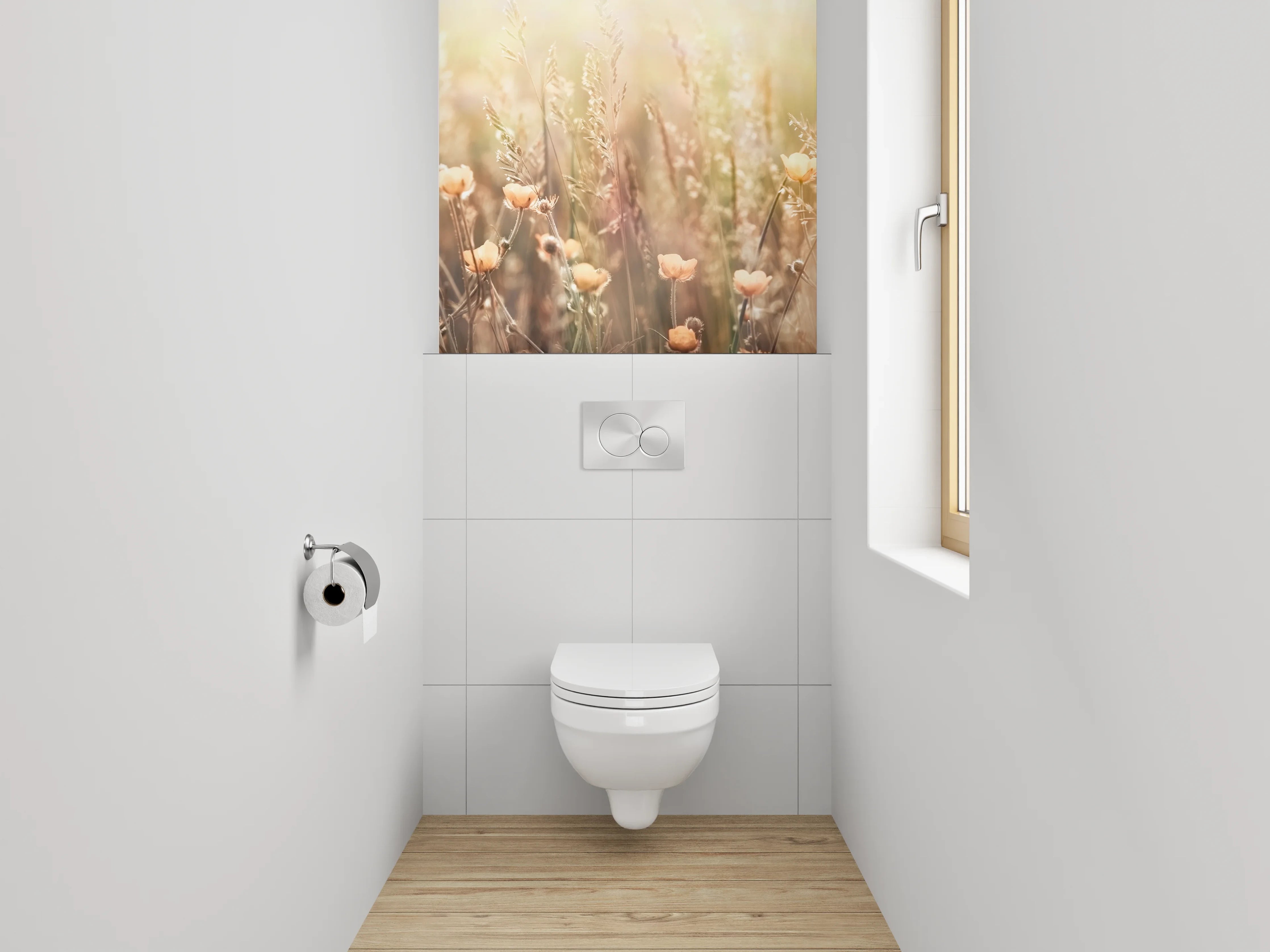 WC-Rückwand - Sommerwiese mit Wildblumen