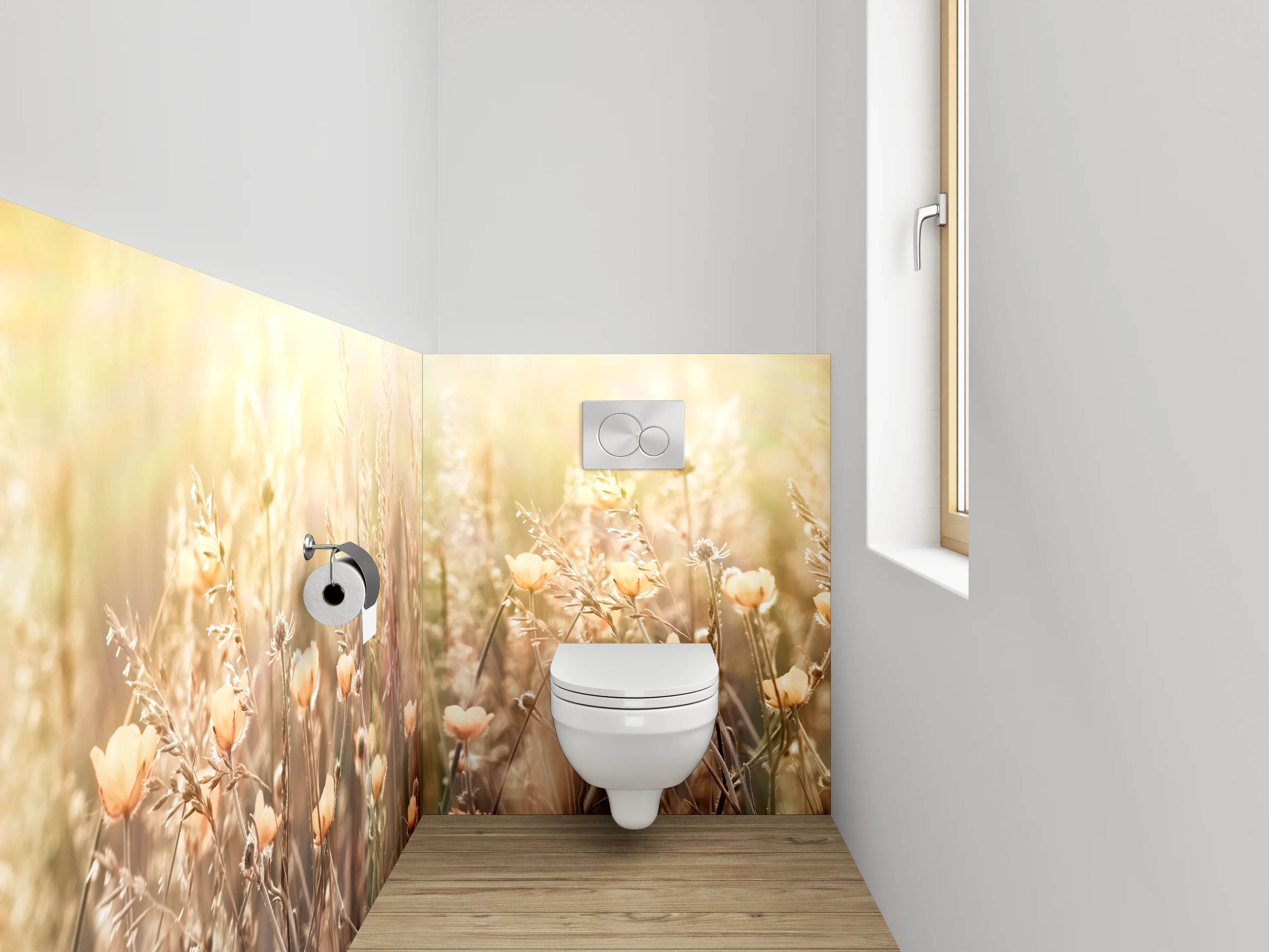 WC-Rückwand - Sommerwiese mit Wildblumen