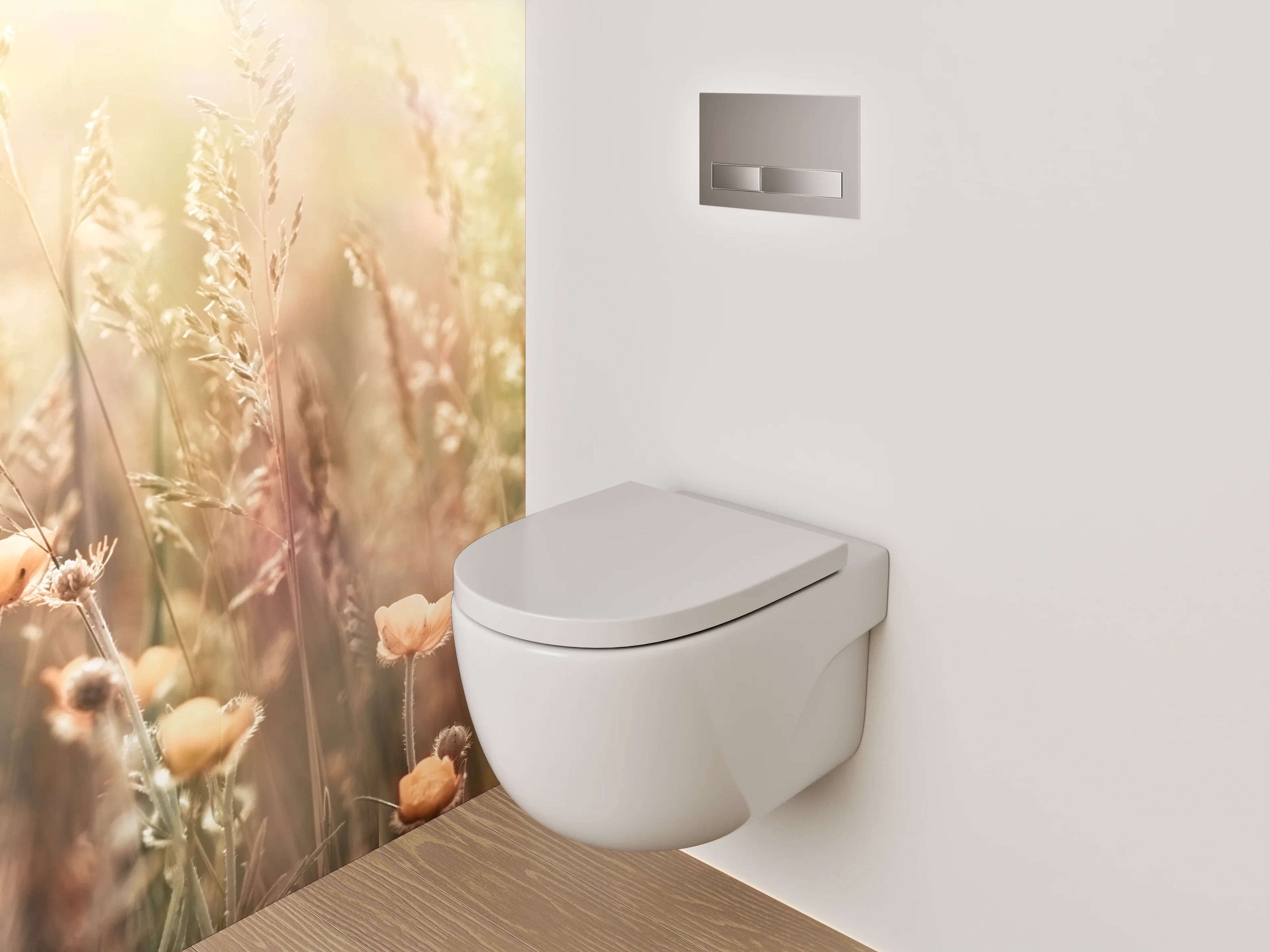 WC-Rückwand - Sommerwiese mit Wildblumen