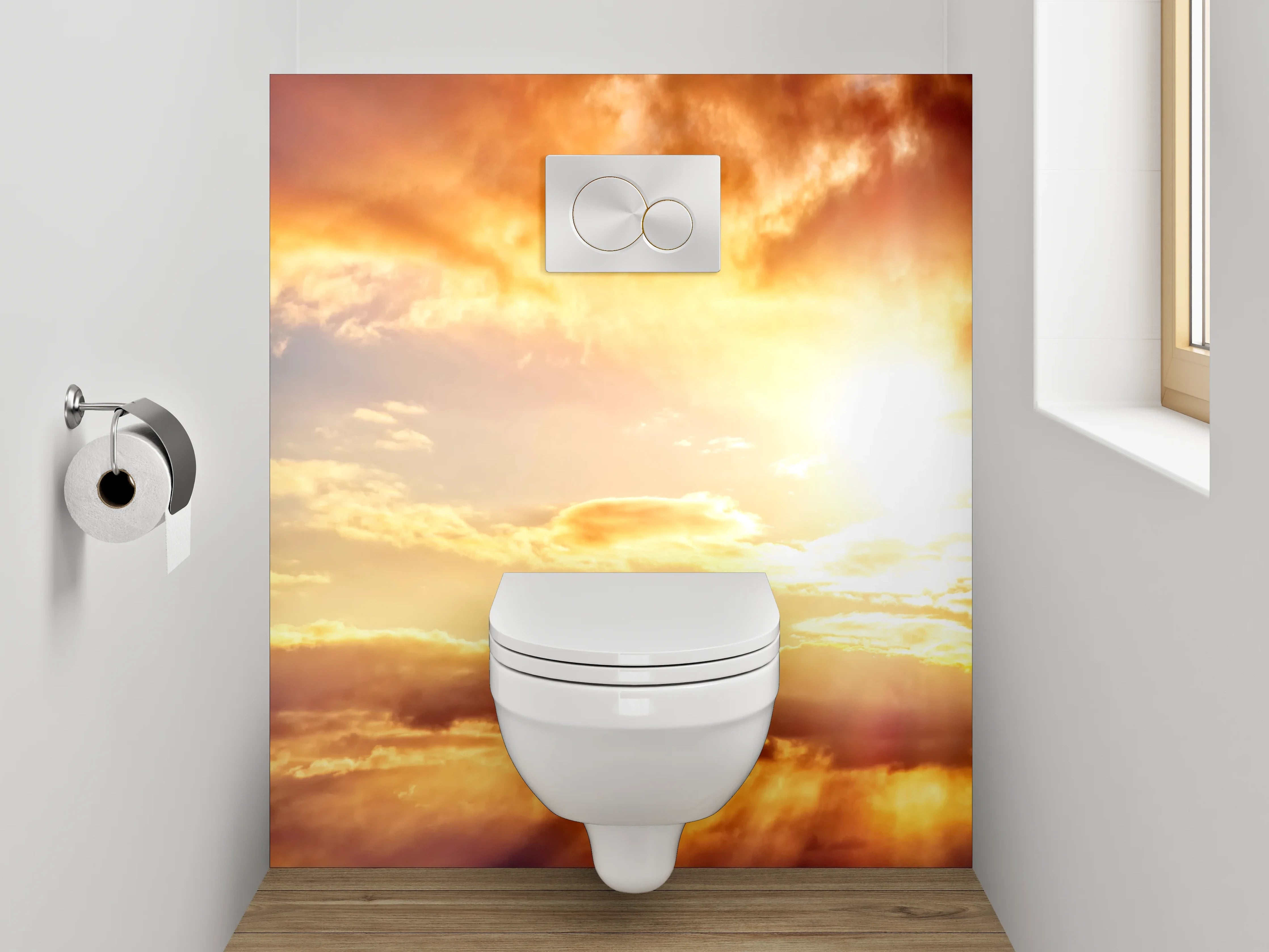 WC-Rückwand - Sonnenaufgang Himmel Panorama