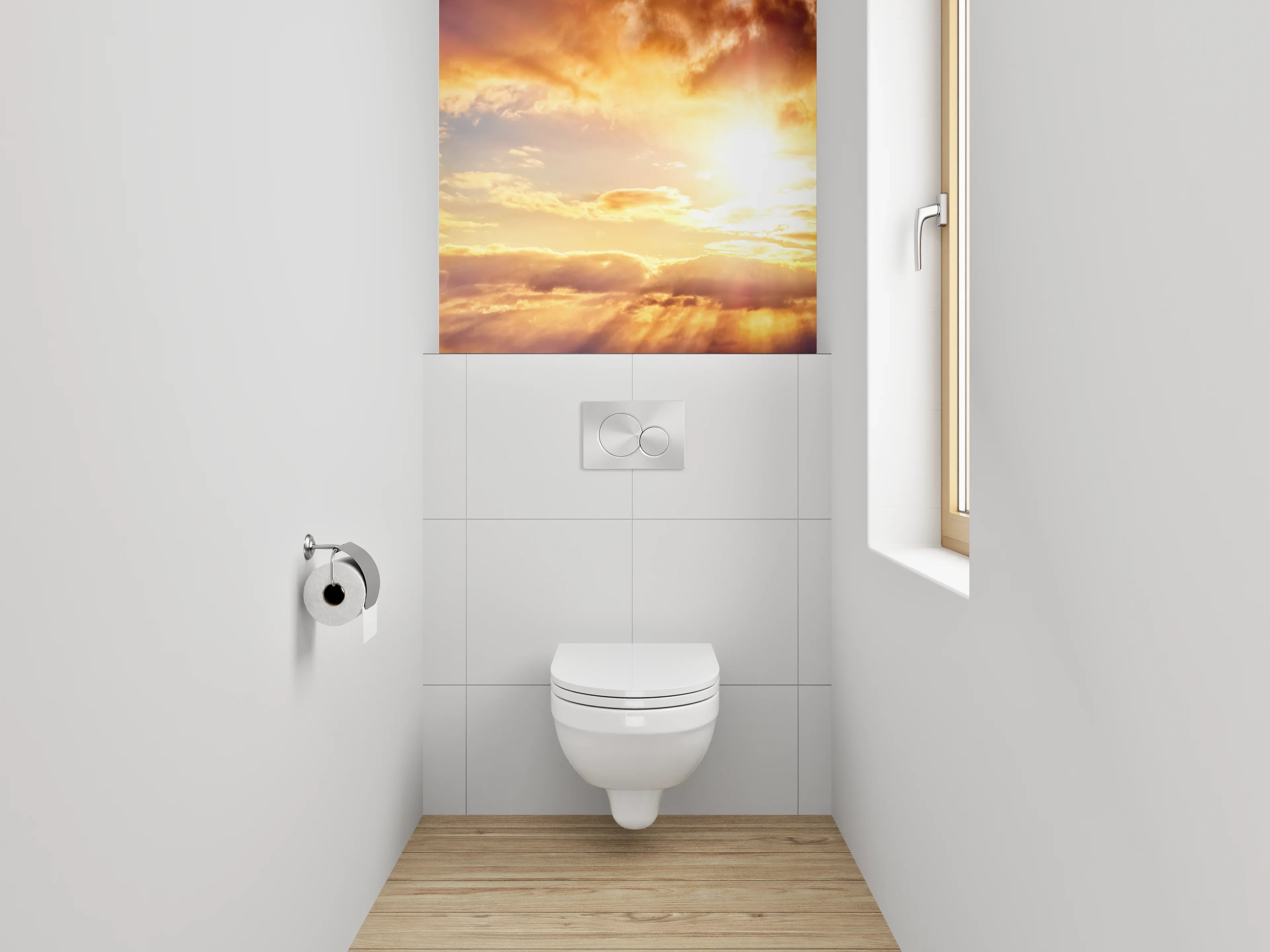 WC-Rückwand - Sonnenaufgang Himmel Panorama