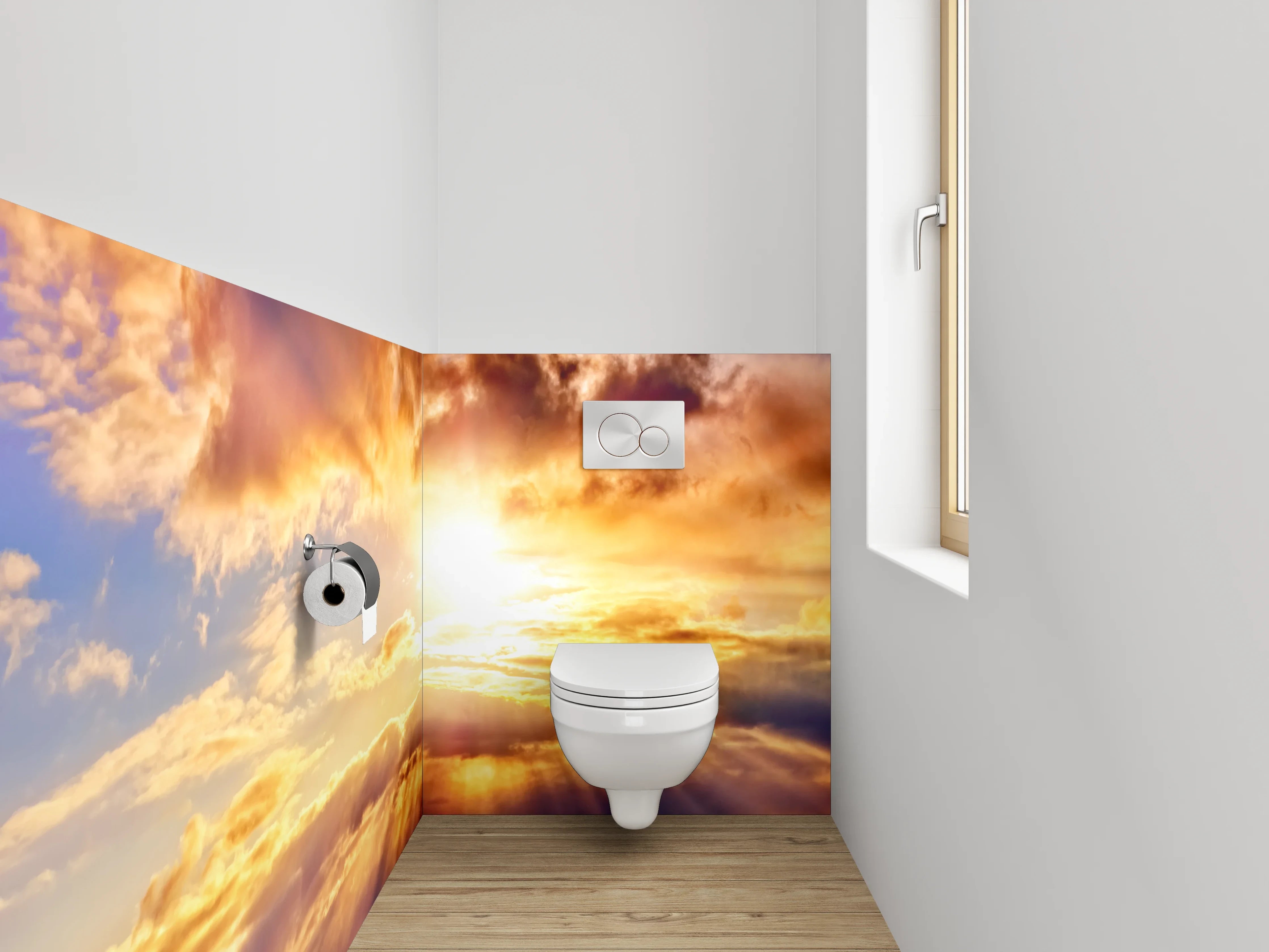 WC-Rückwand - Sonnenaufgang Himmel Panorama