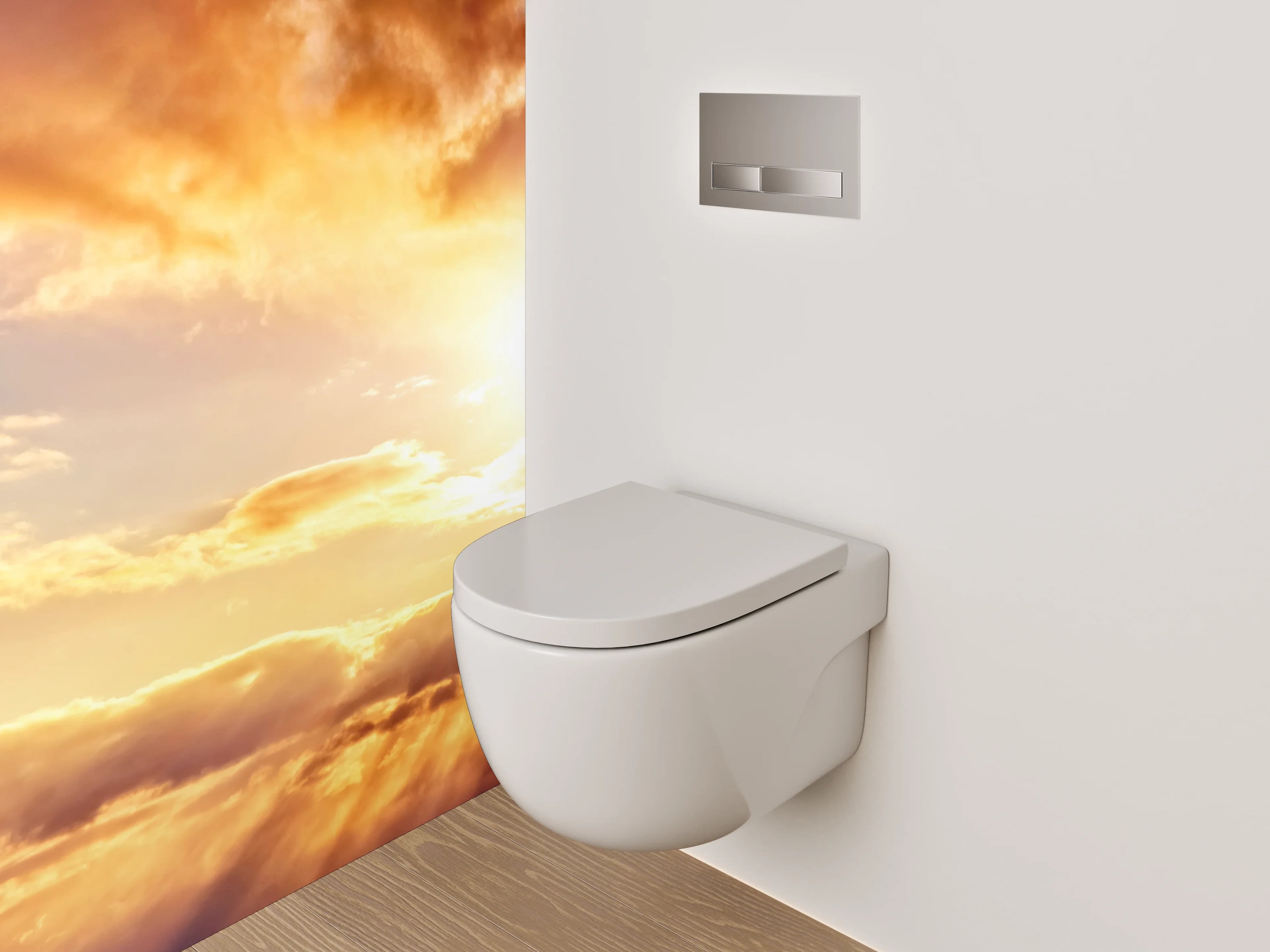 WC-Rückwand - Sonnenaufgang Himmel Panorama