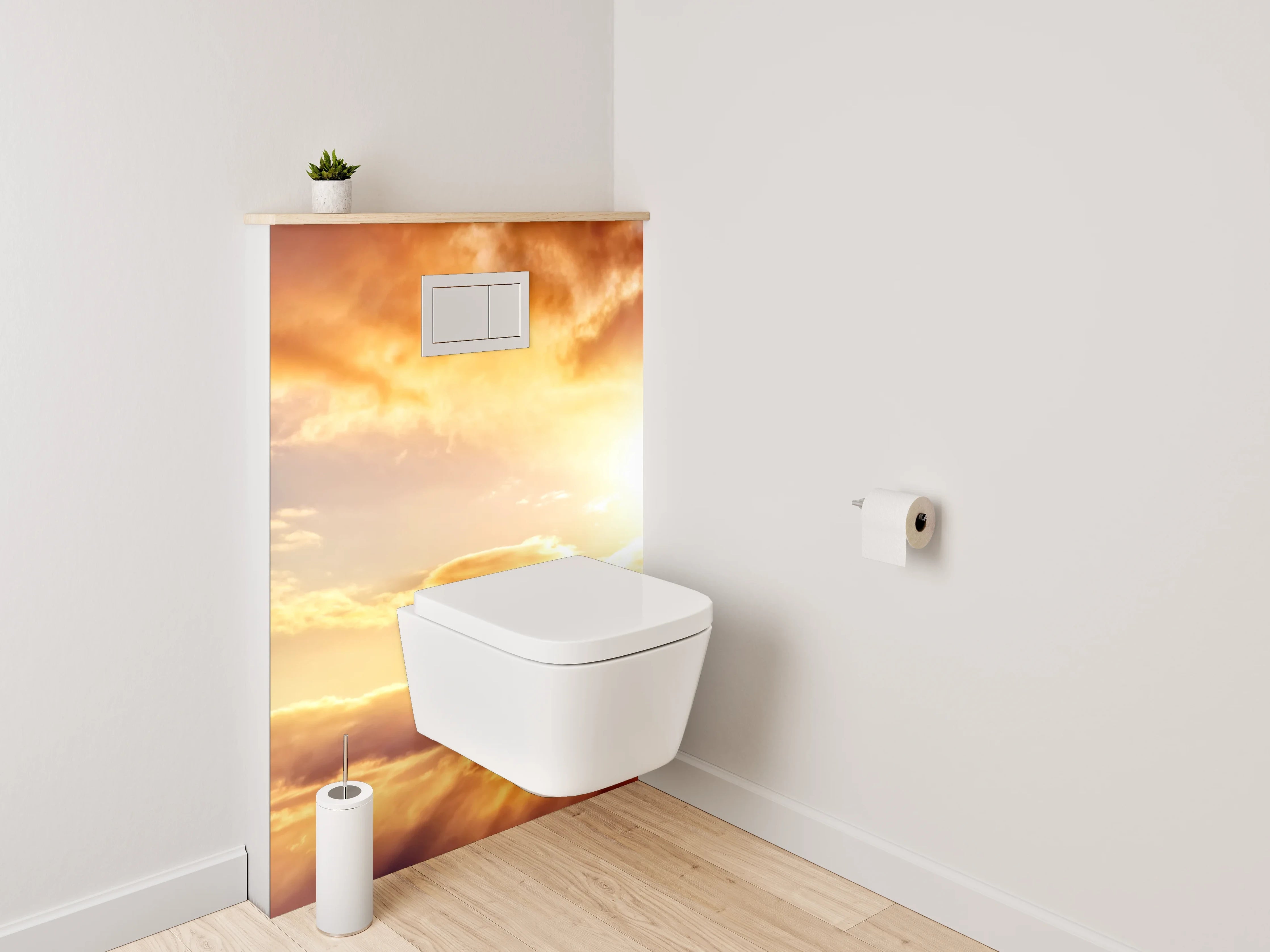 WC-Rückwand - Sonnenaufgang Himmel Panorama