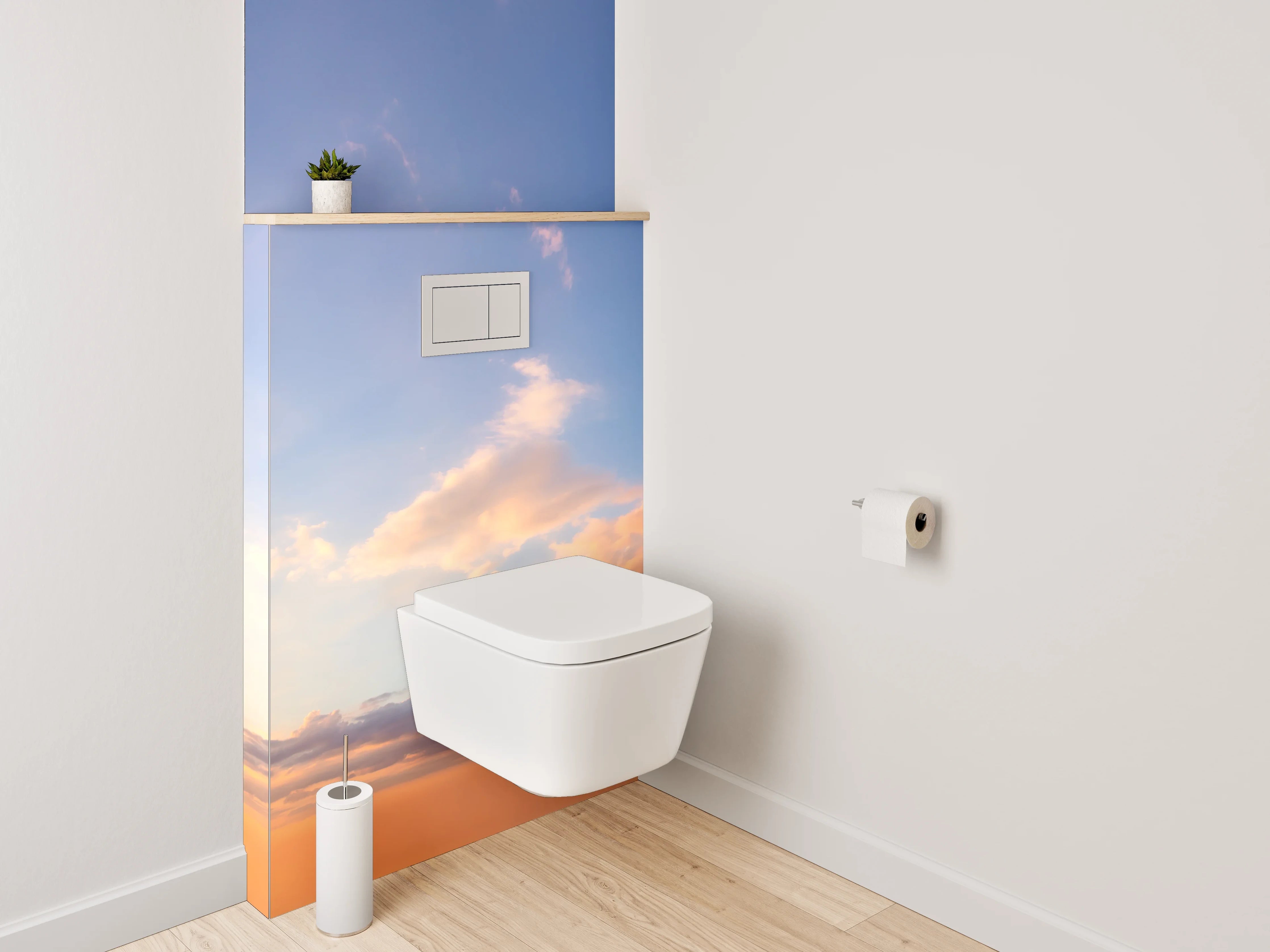 WC-Rückwand - Sonnenaufgang am Himmel Panorama