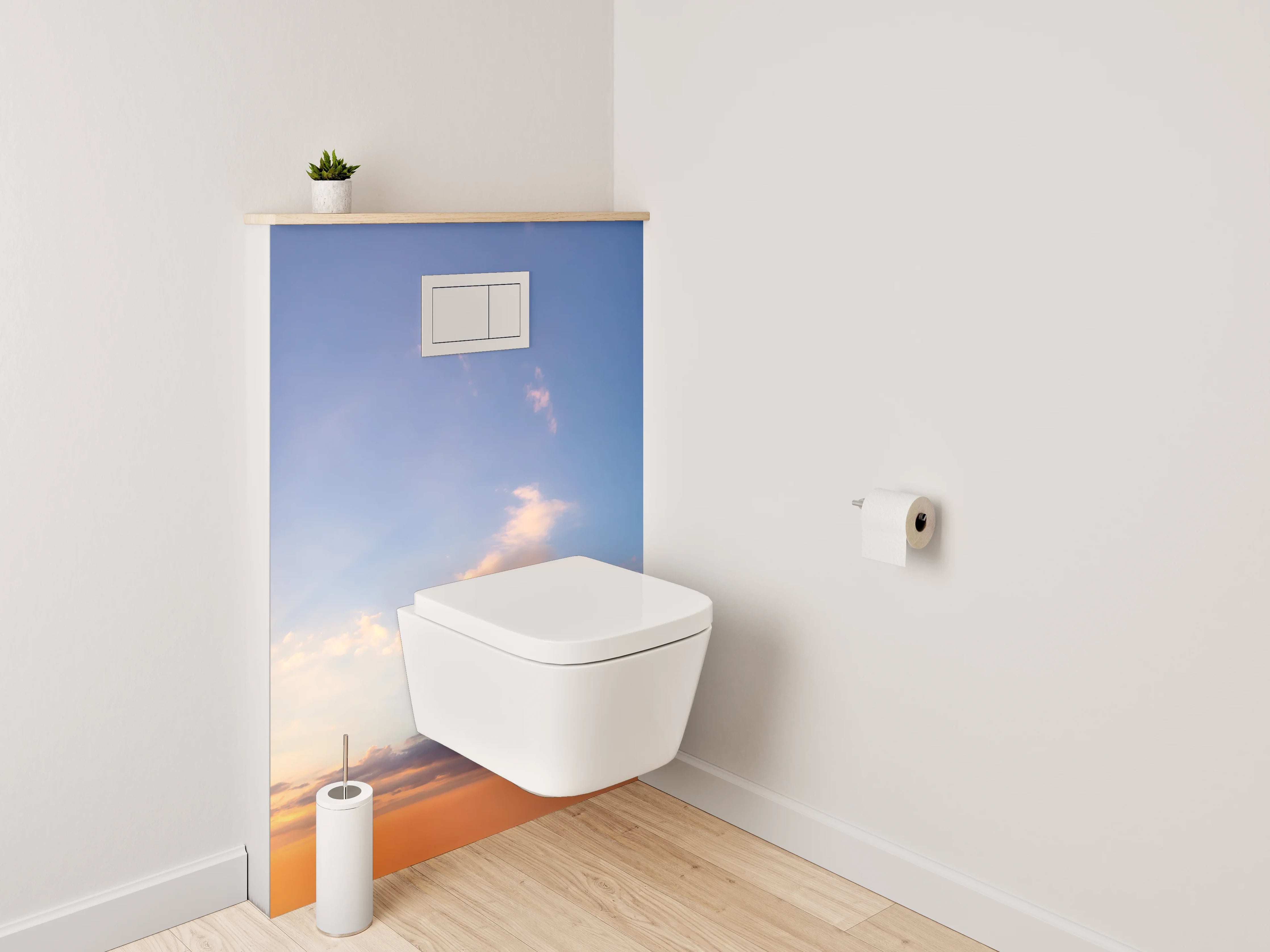 WC-Rückwand - Sonnenaufgang am Himmel Panorama