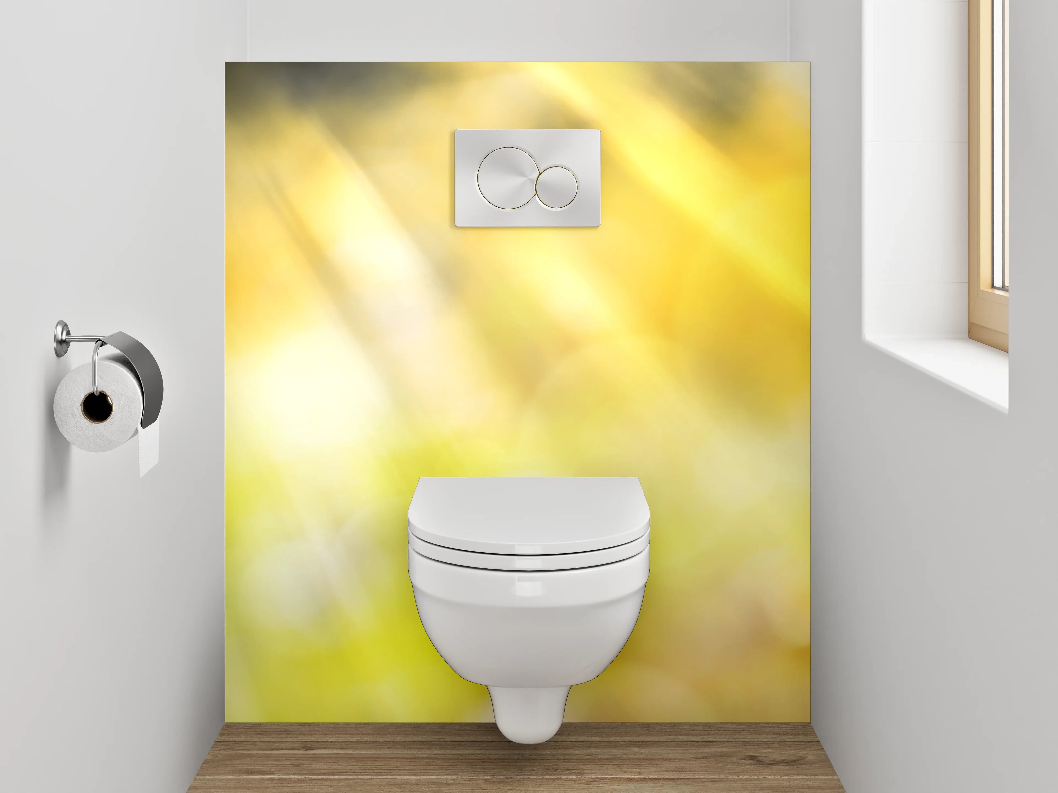 WC-Rückwand - Sonnenblume im strahlenden Sonnenlicht