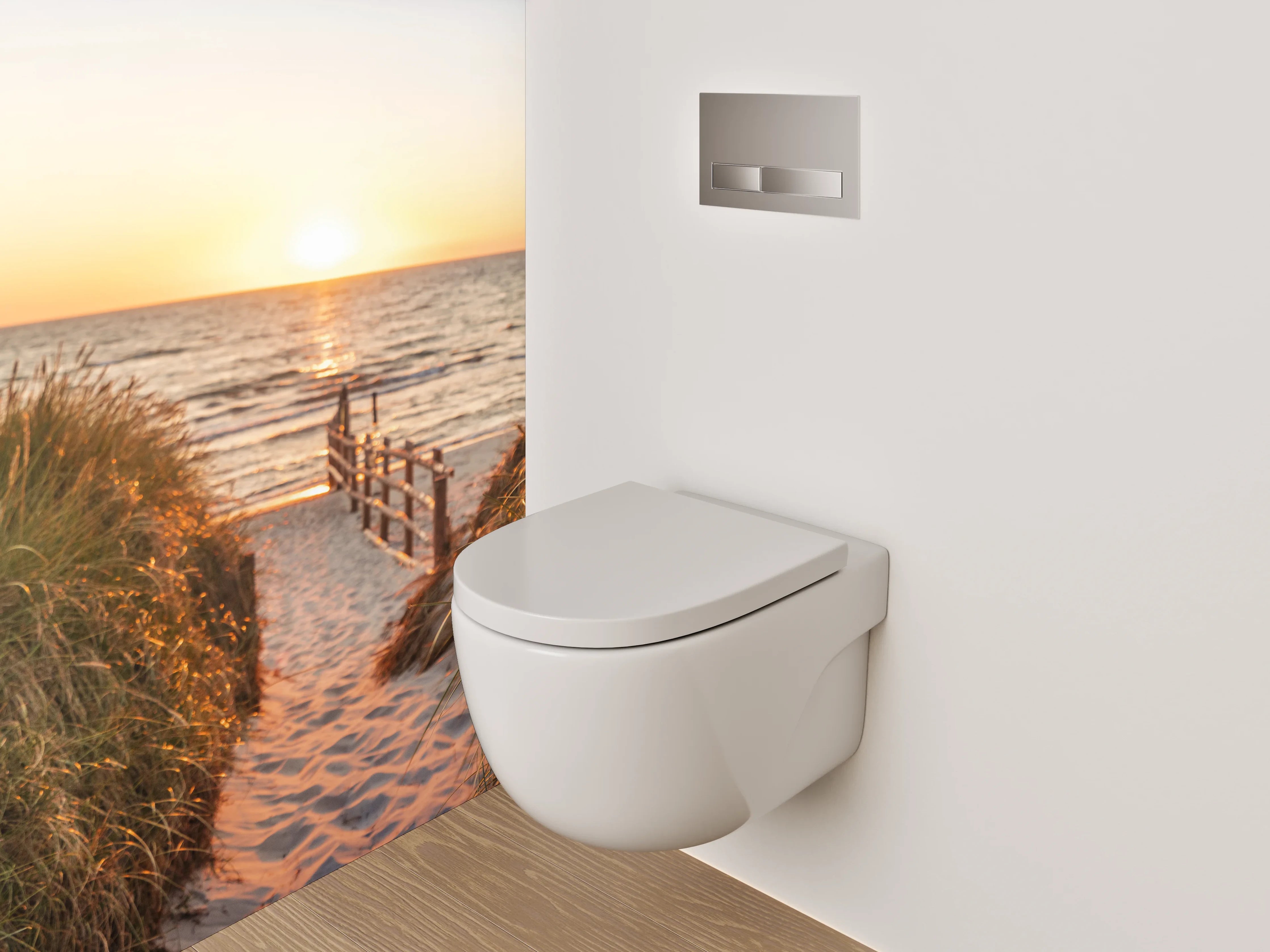 WC-Rückwand - Sonnenuntergang am Strand Fotomotiv