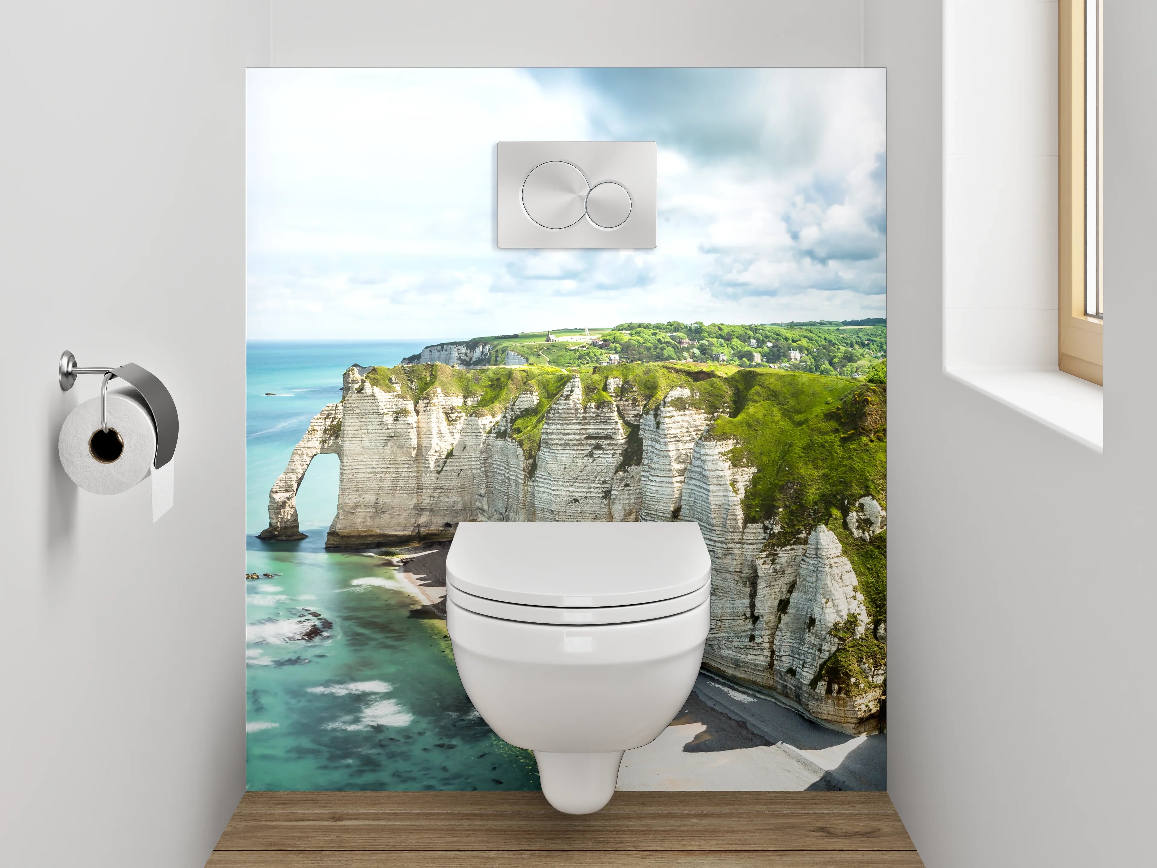 WC-Rückwand - Spektakuläre Kreidefelsen an der Küste