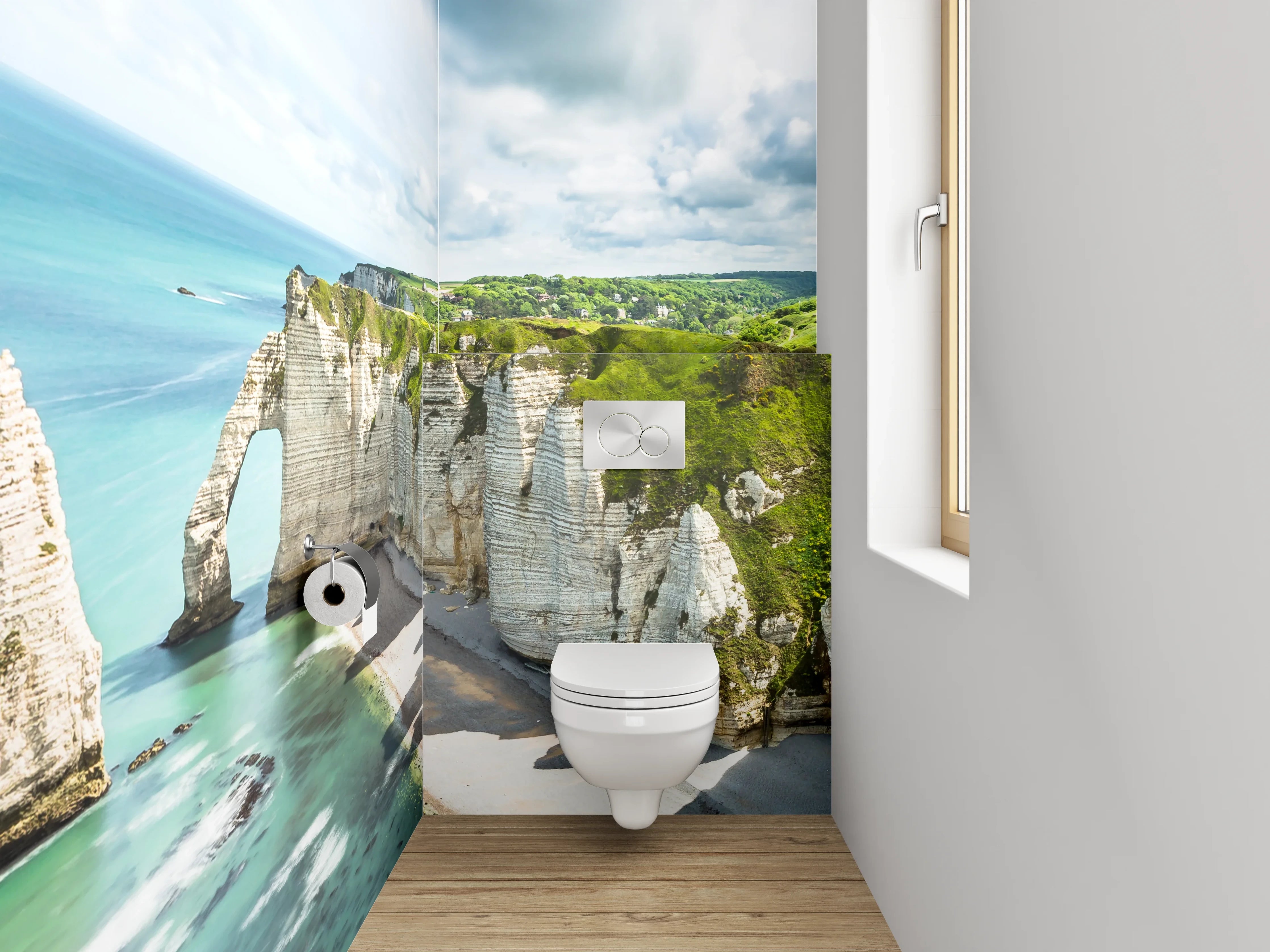WC-Rückwand - Spektakuläre Kreidefelsen an der Küste