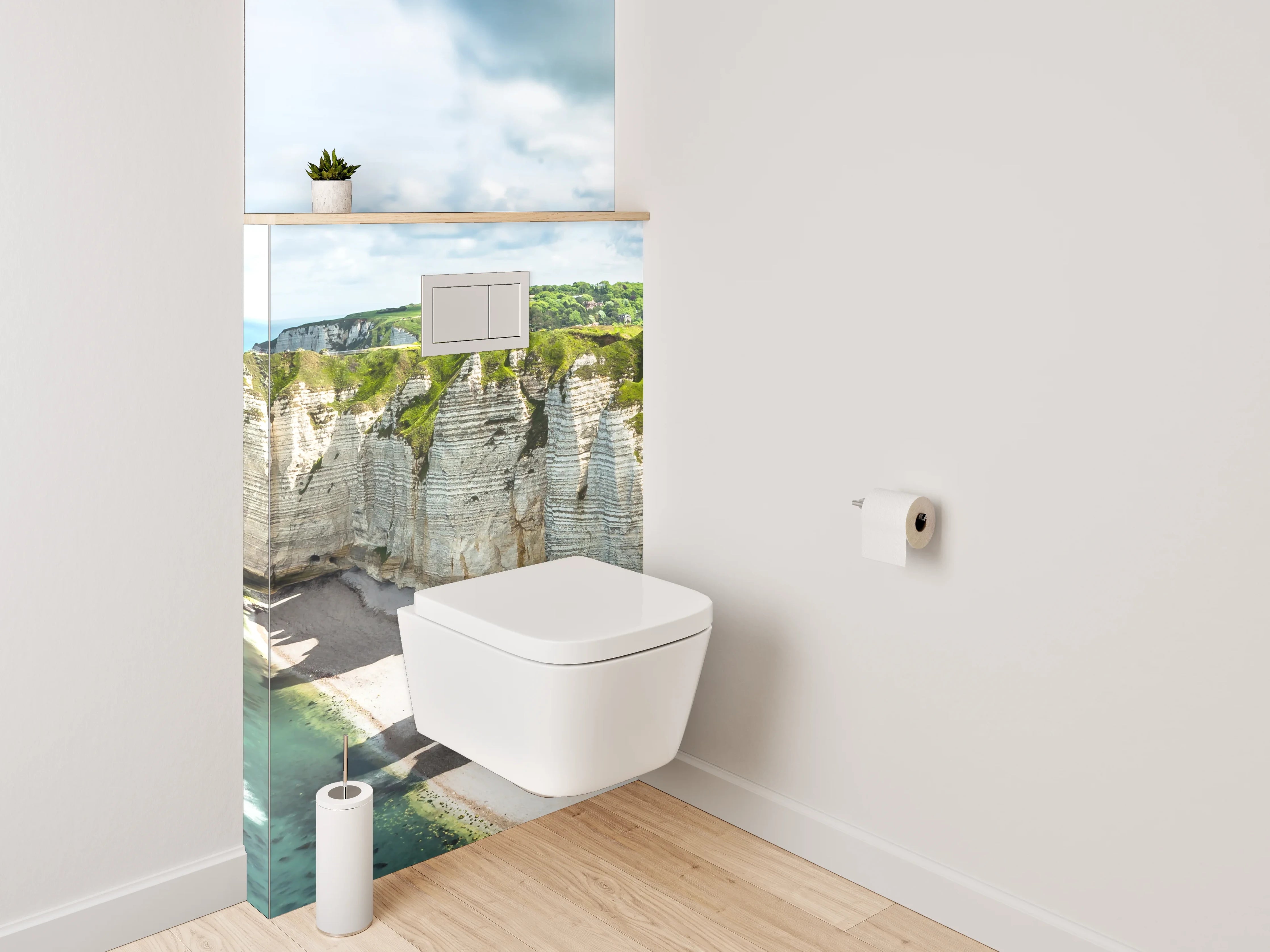 WC-Rückwand - Spektakuläre Kreidefelsen an der Küste
