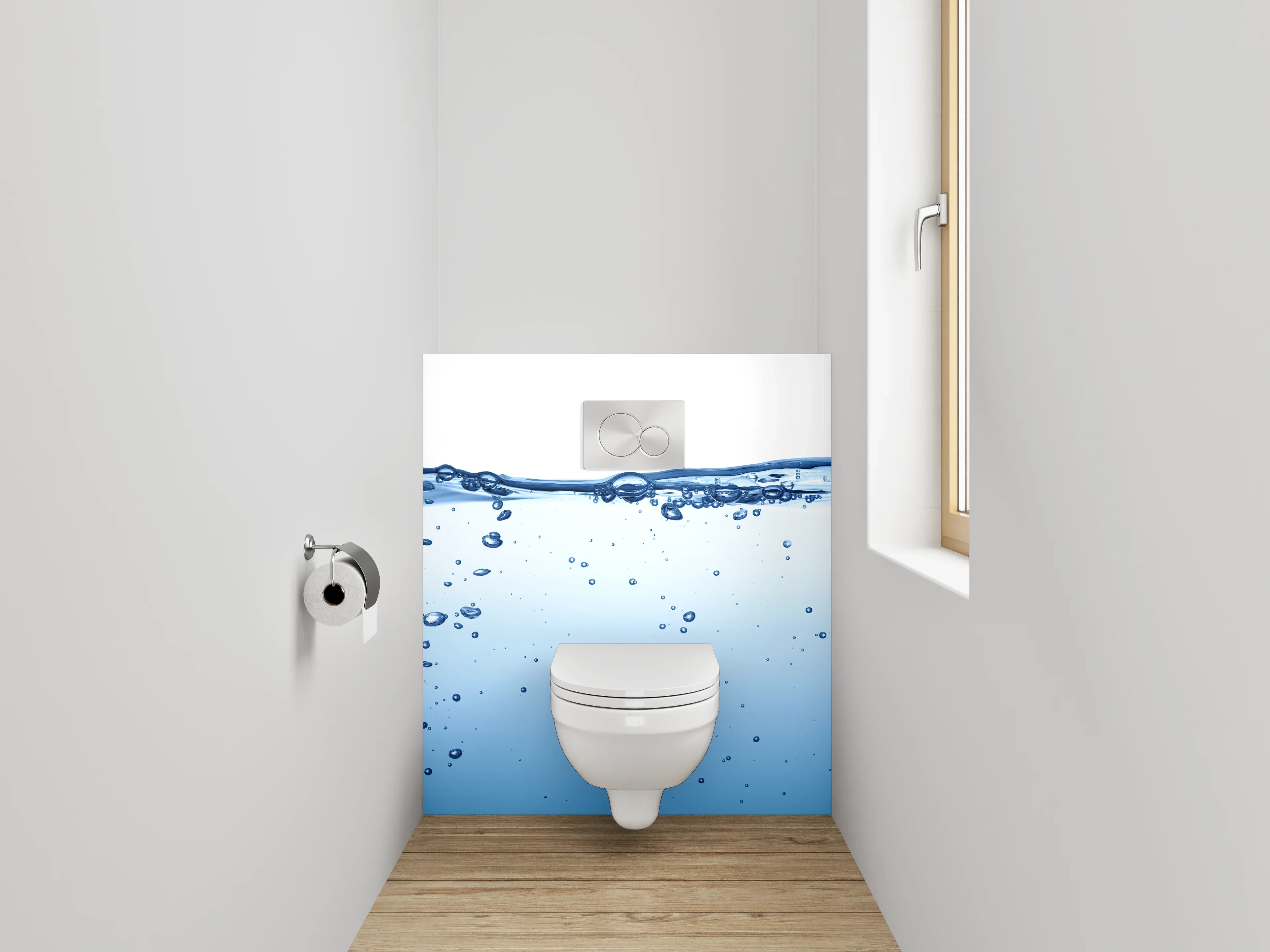 WC-Rückwand - Spritzendes Wasser – Frisches Design
