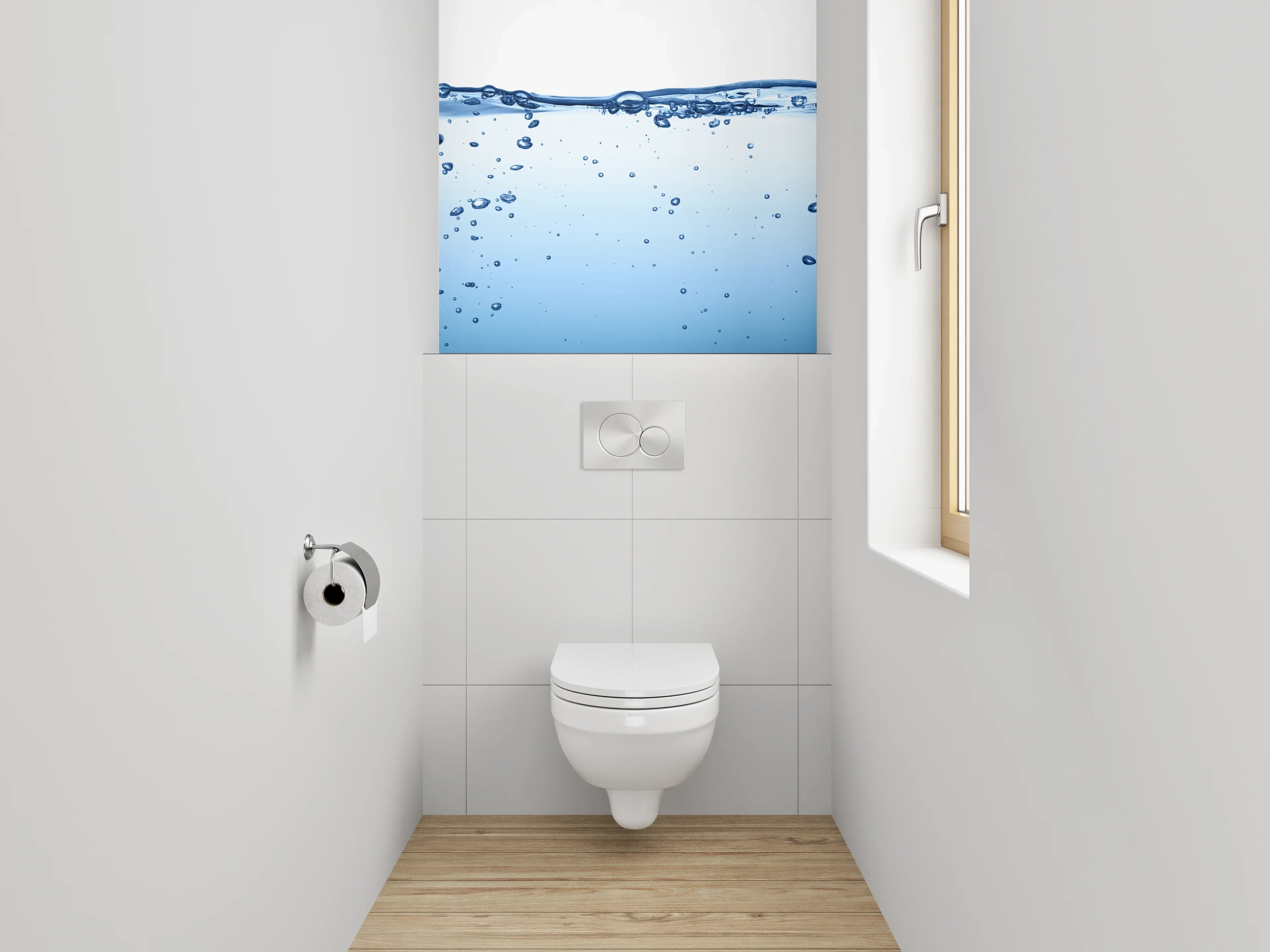 WC-Rückwand - Spritzendes Wasser – Frisches Design