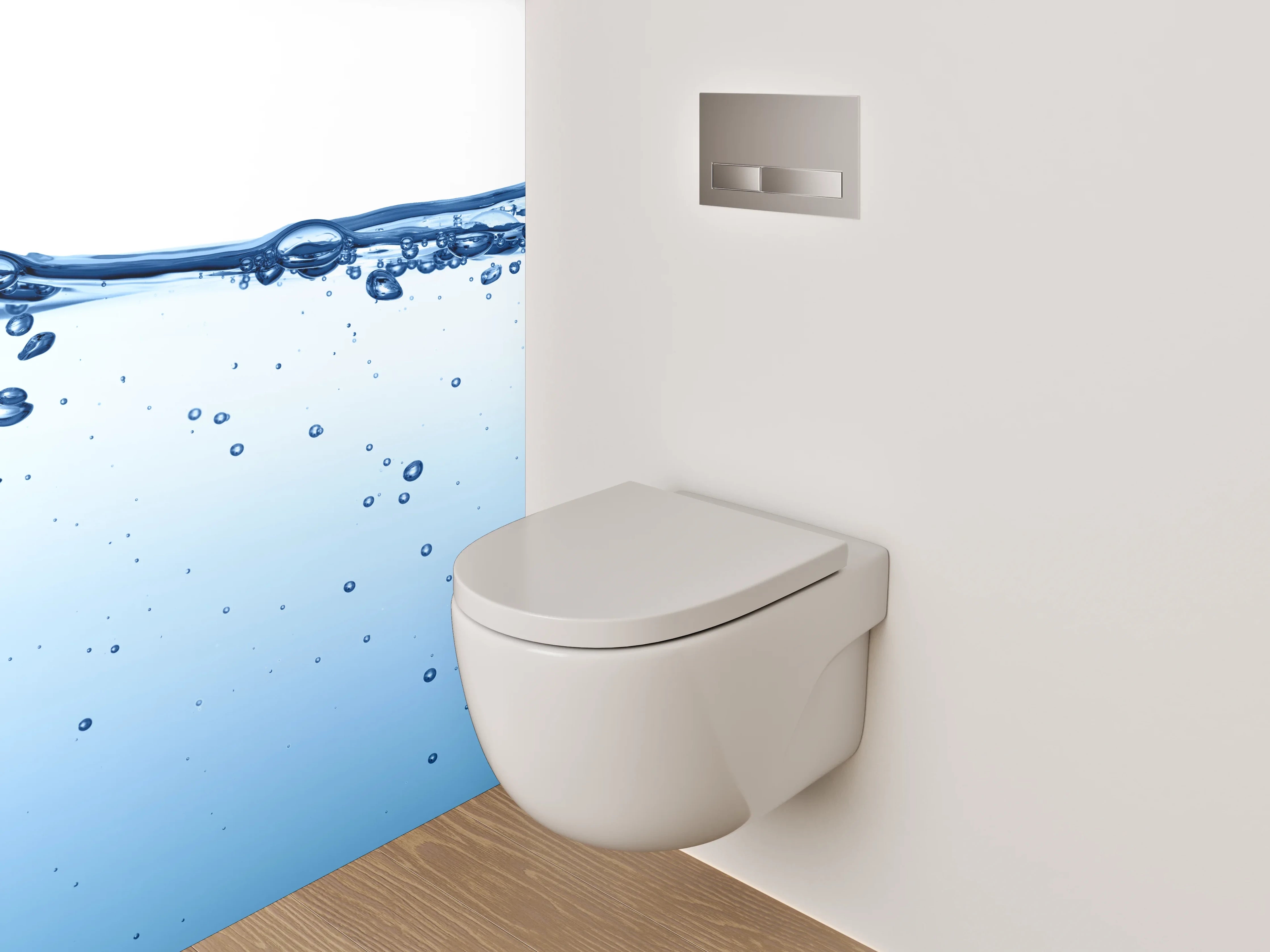 WC-Rückwand - Spritzendes Wasser – Frisches Design