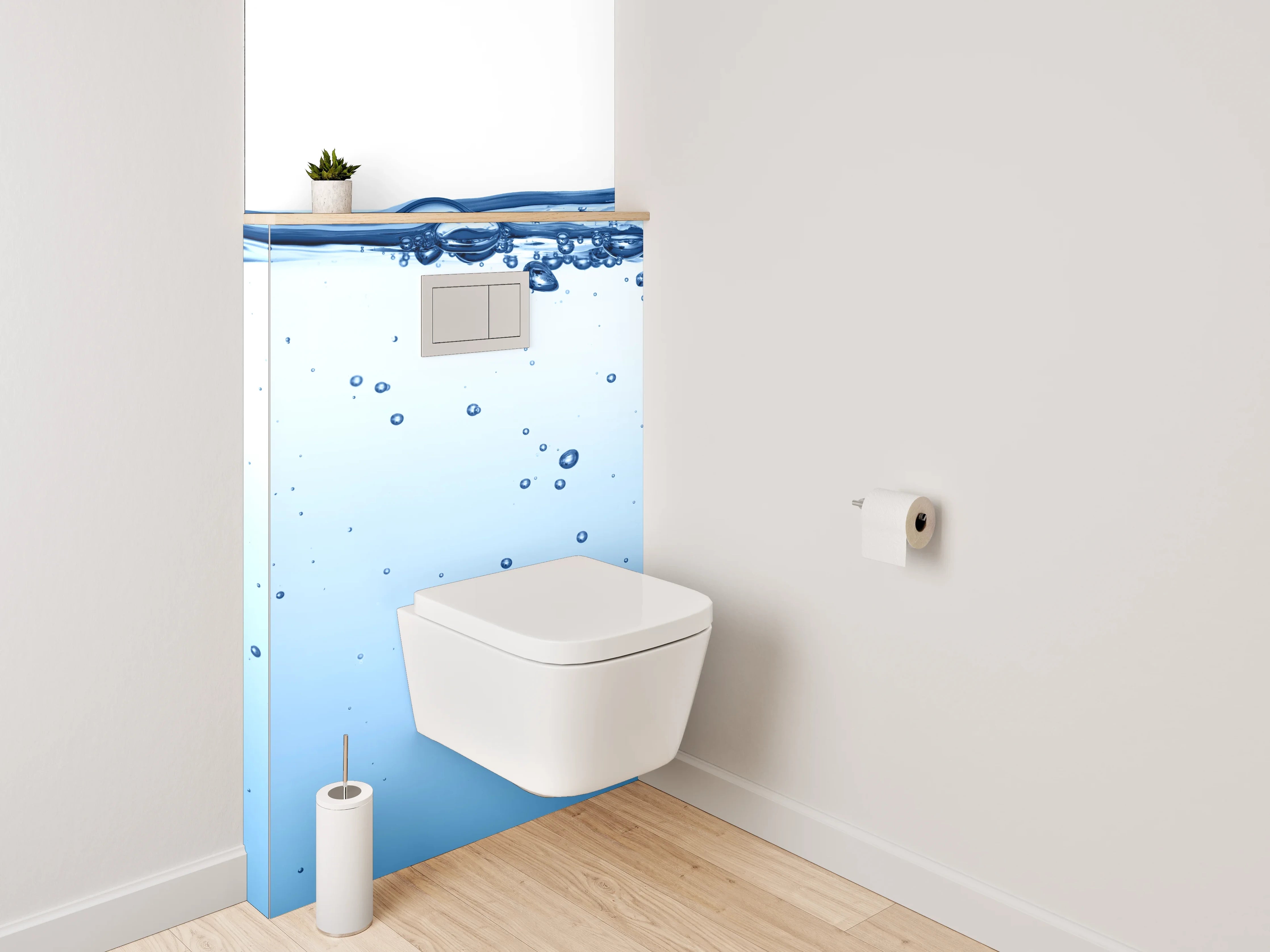 WC-Rückwand - Spritzendes Wasser – Frisches Design