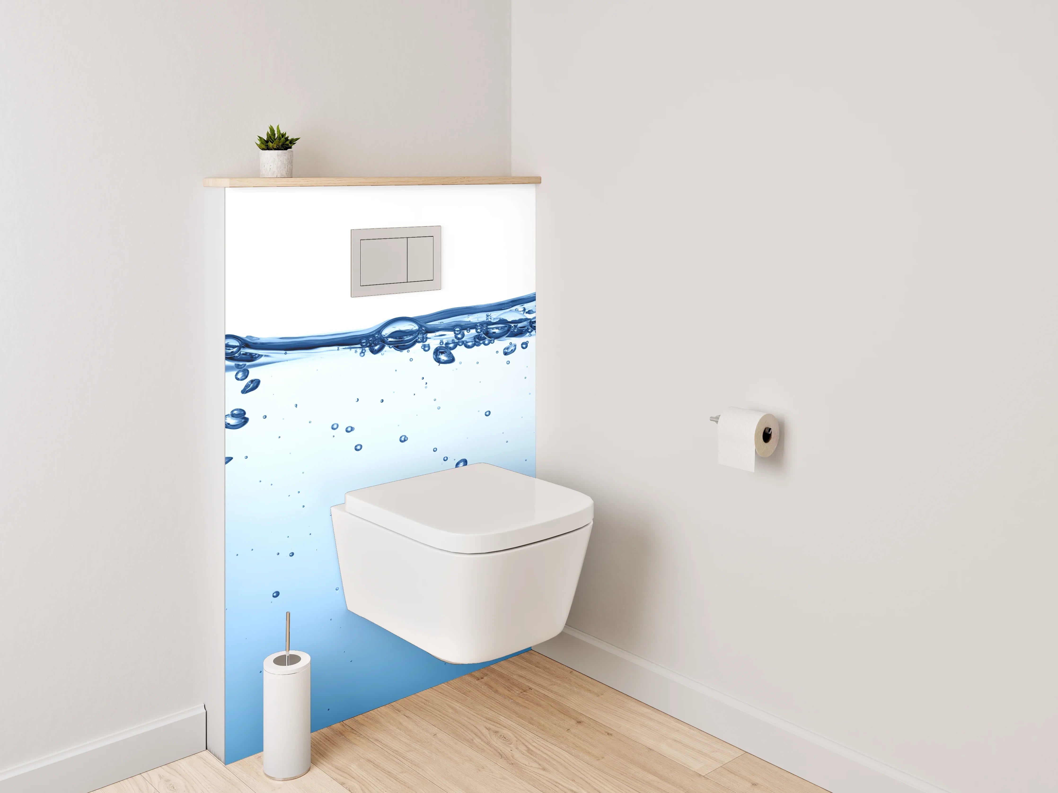 WC-Rückwand - Spritzendes Wasser – Frisches Design
