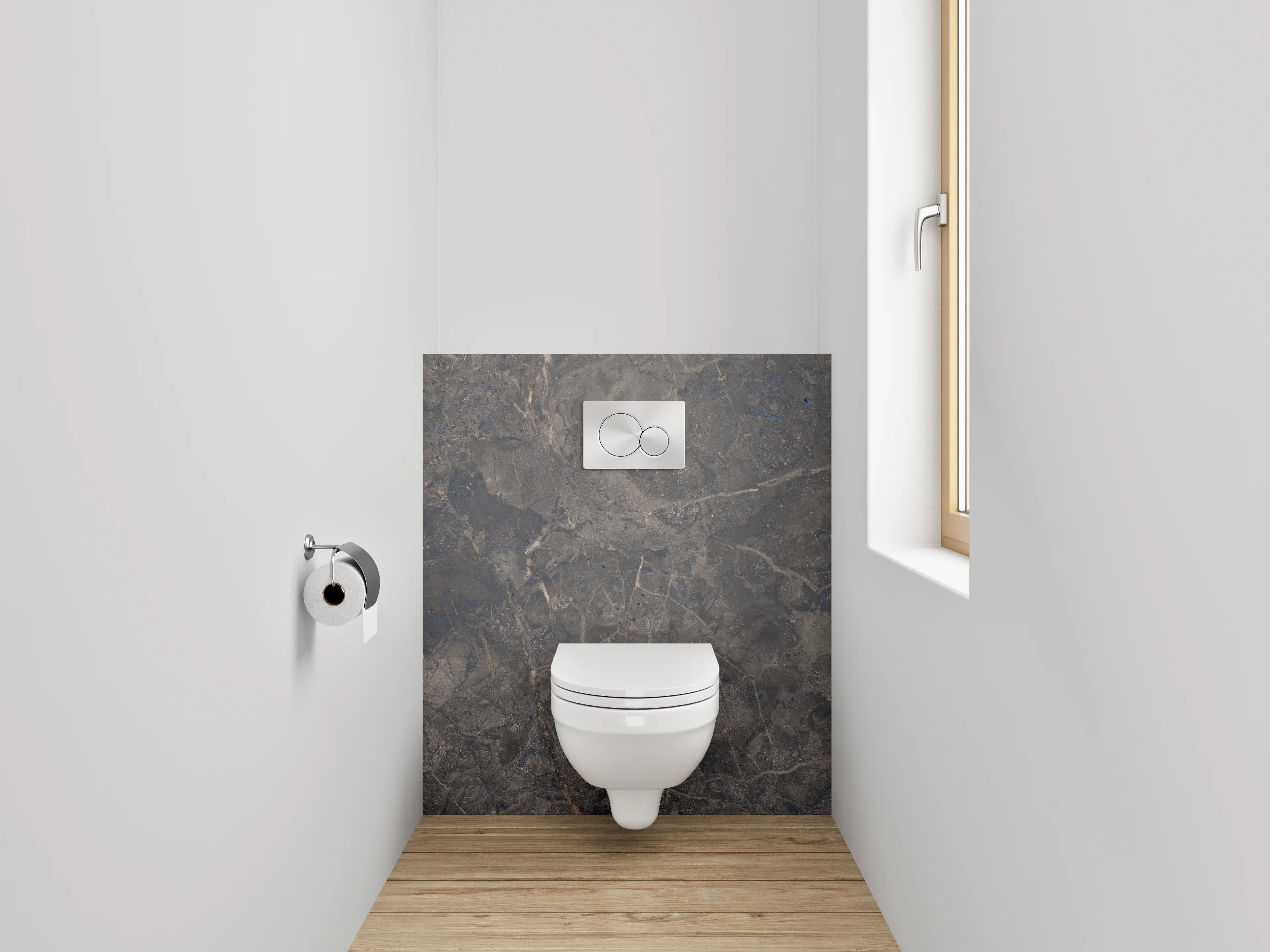 WC-Rückwand - Steinmuster Grau Braun Fliesenoptik