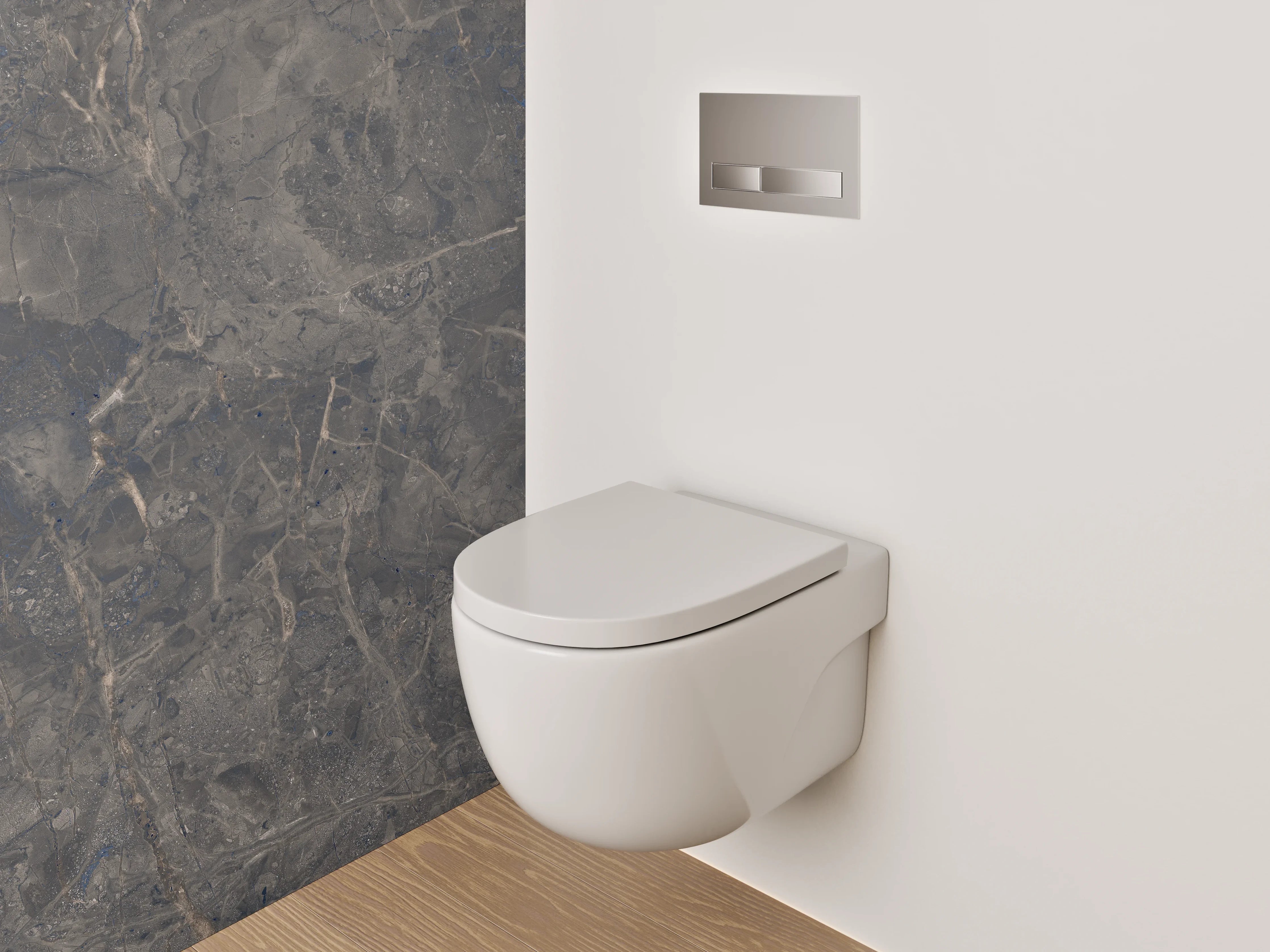 WC-Rückwand - Steinmuster Grau Braun Fliesenoptik