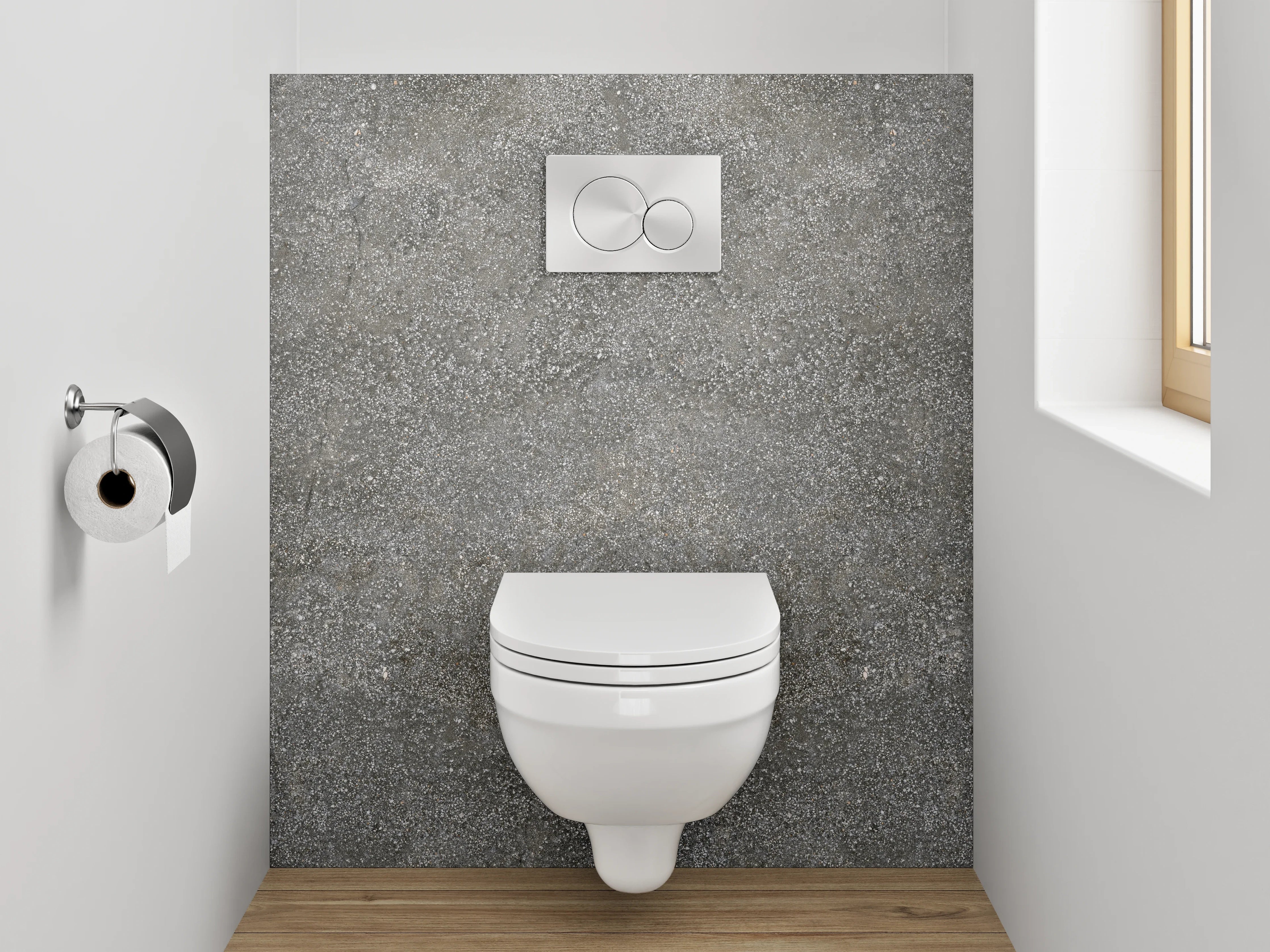 WC-Rückwand - Steinoptik Grau Schieferfliese