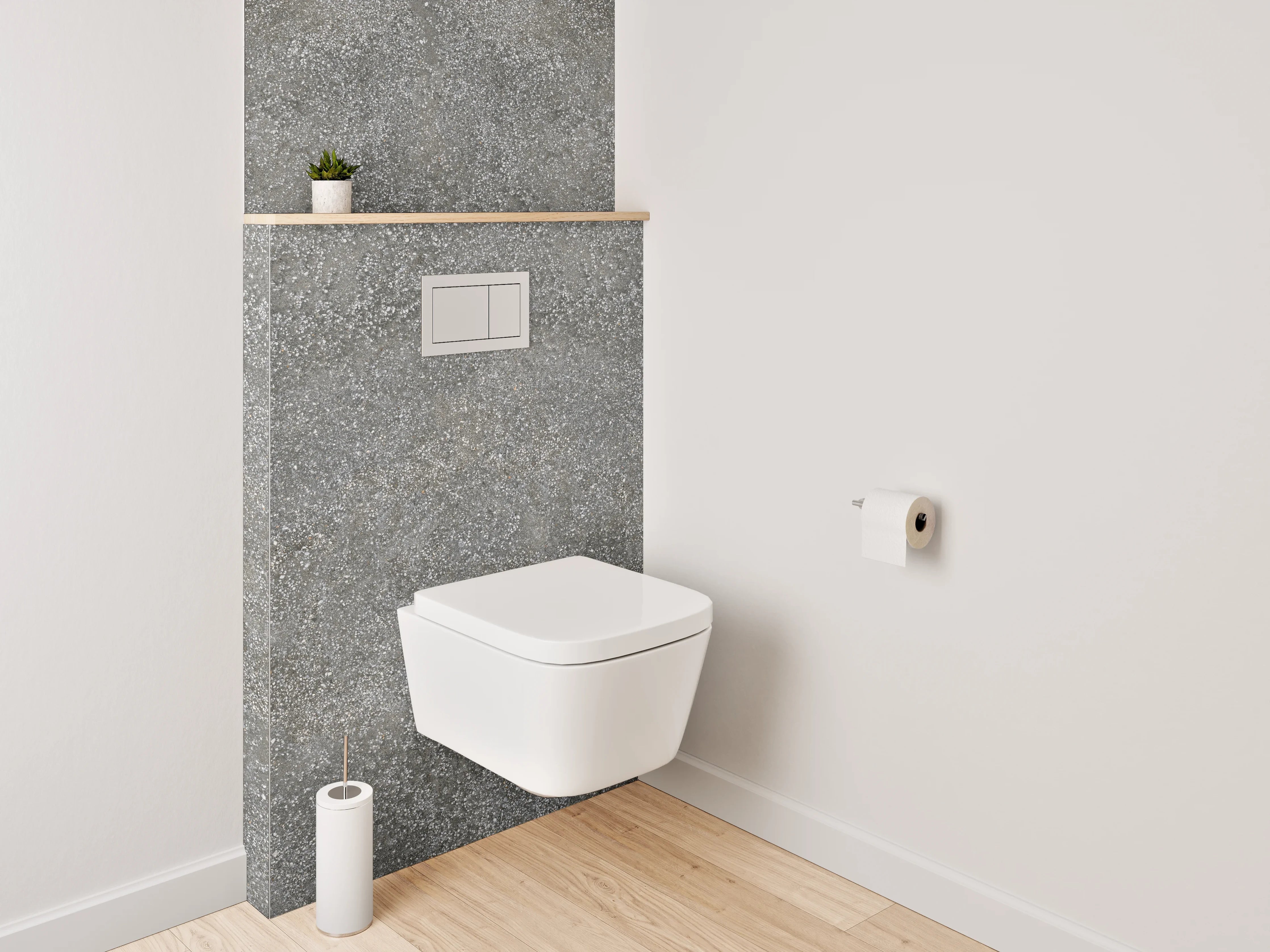 WC-Rückwand - Steinoptik Grau Schieferfliese
