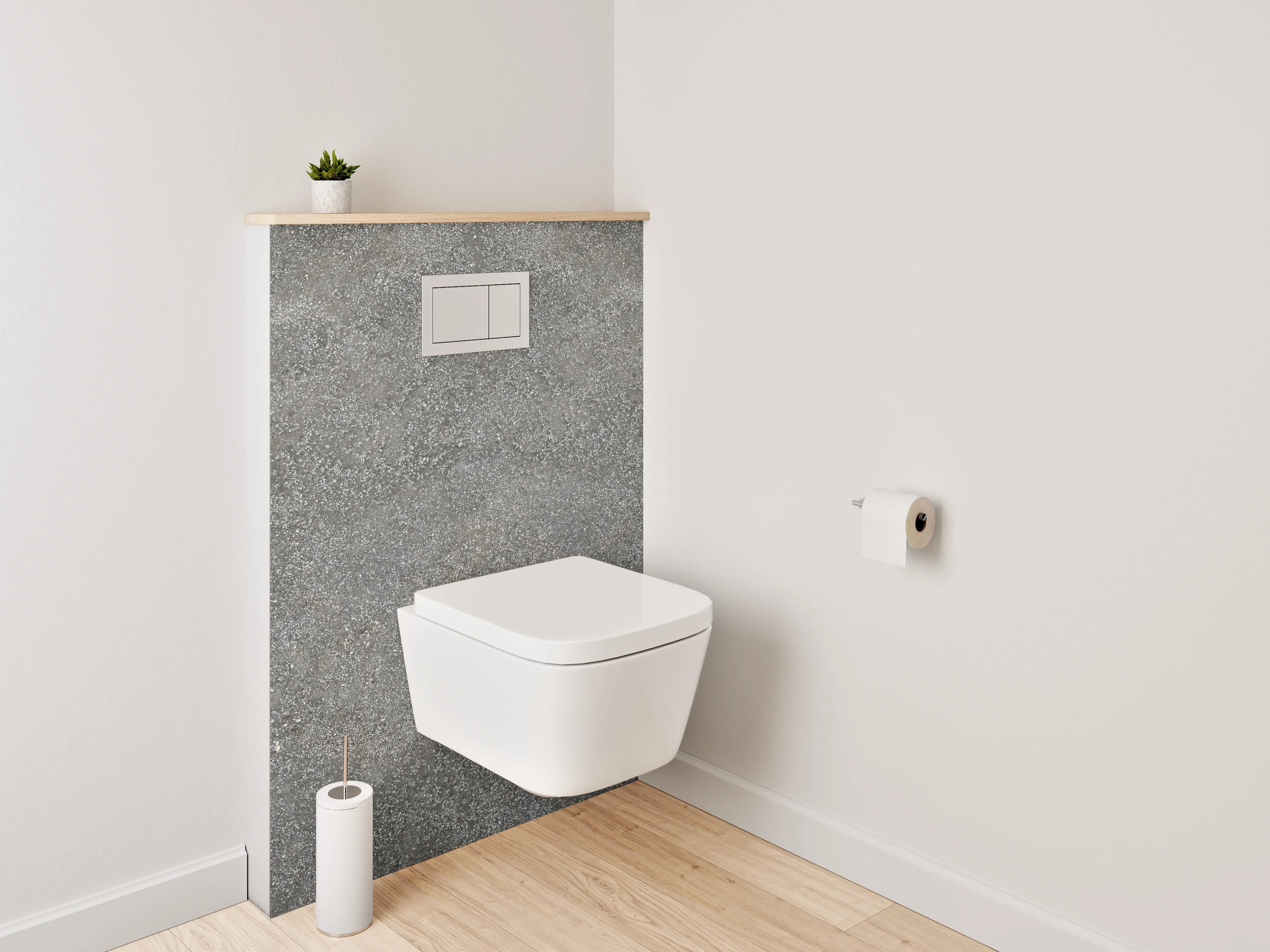 WC-Rückwand - Steinoptik Grau Schieferfliese