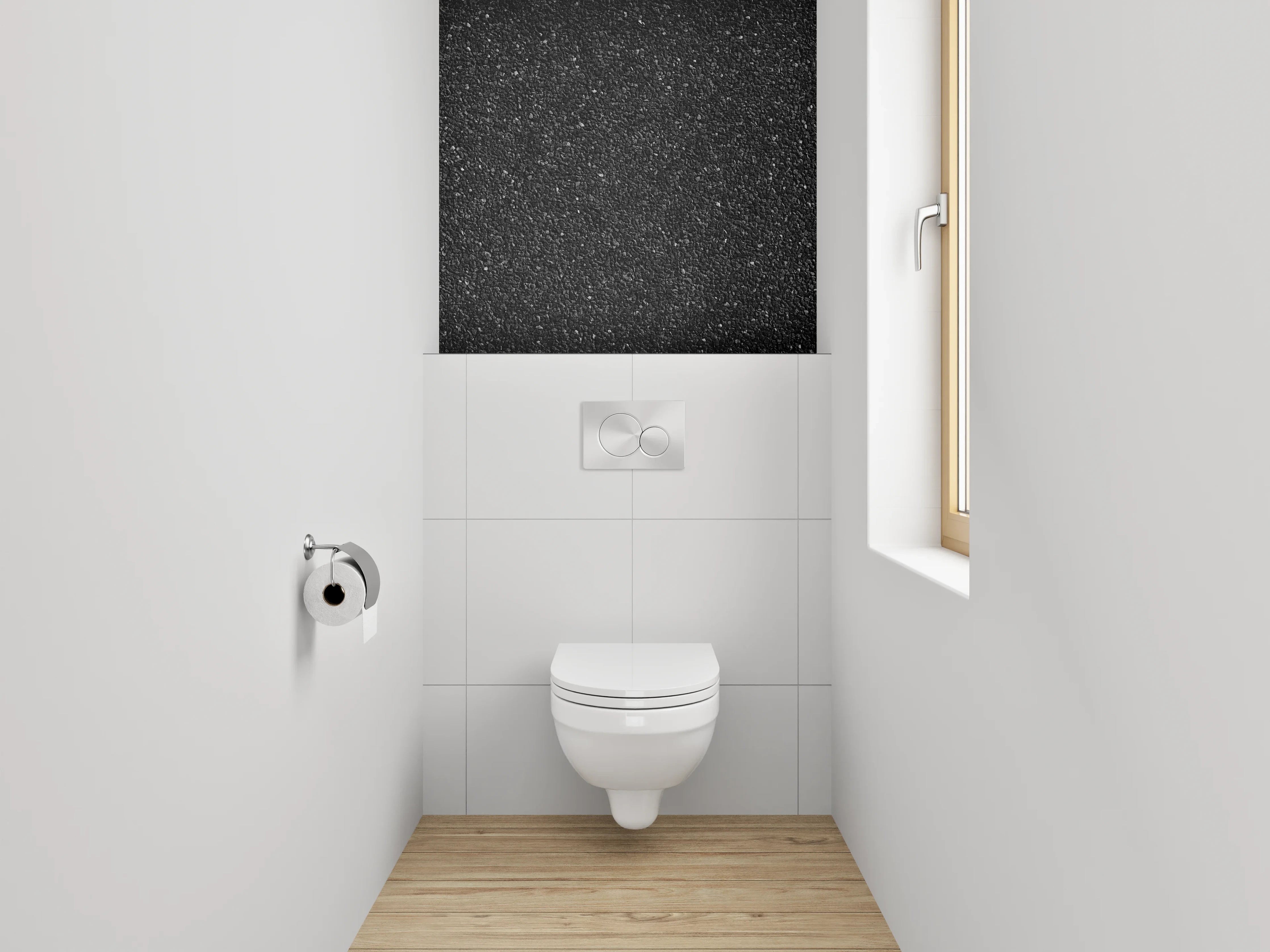 WC-Rückwand - Sternenhimmel Schwarz-Weiß Textur