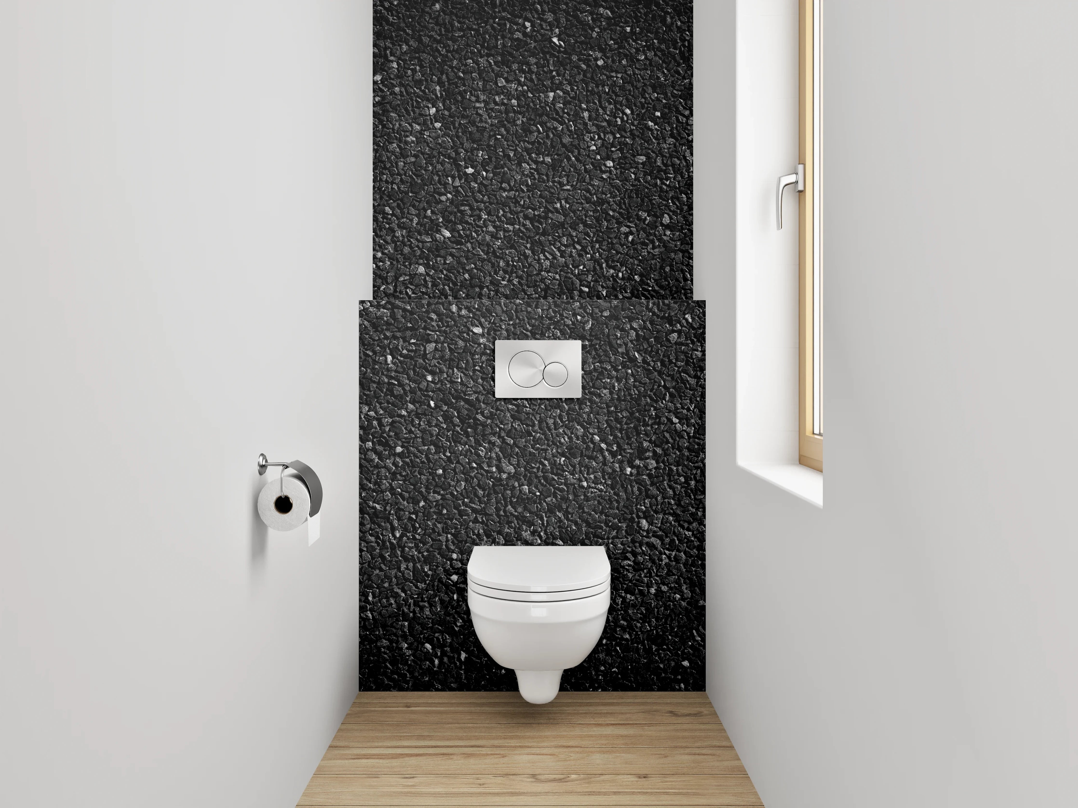 WC-Rückwand - Sternenhimmel Schwarz-Weiß Textur