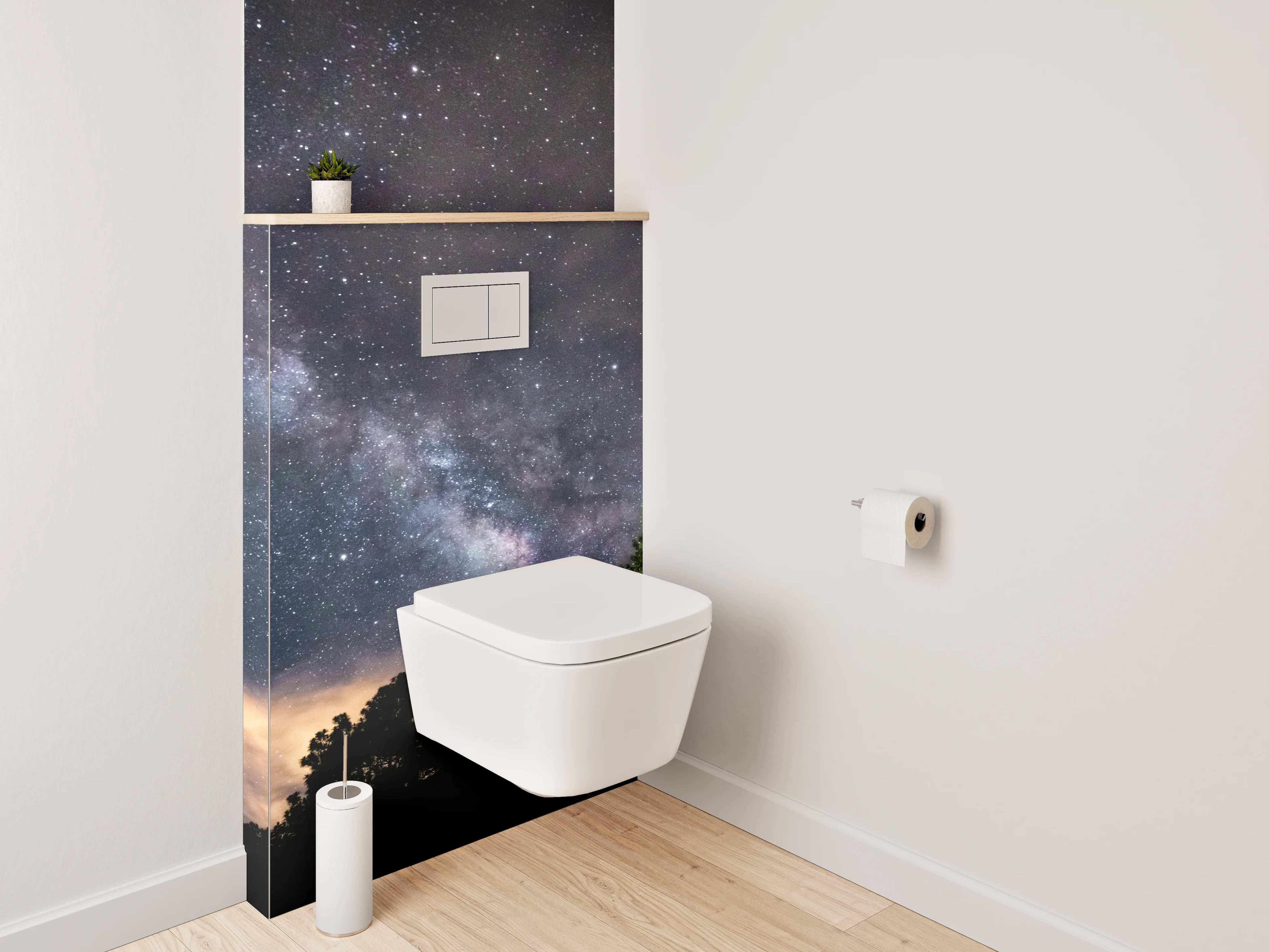 WC-Rückwand - Sternenhimmel über der Natur