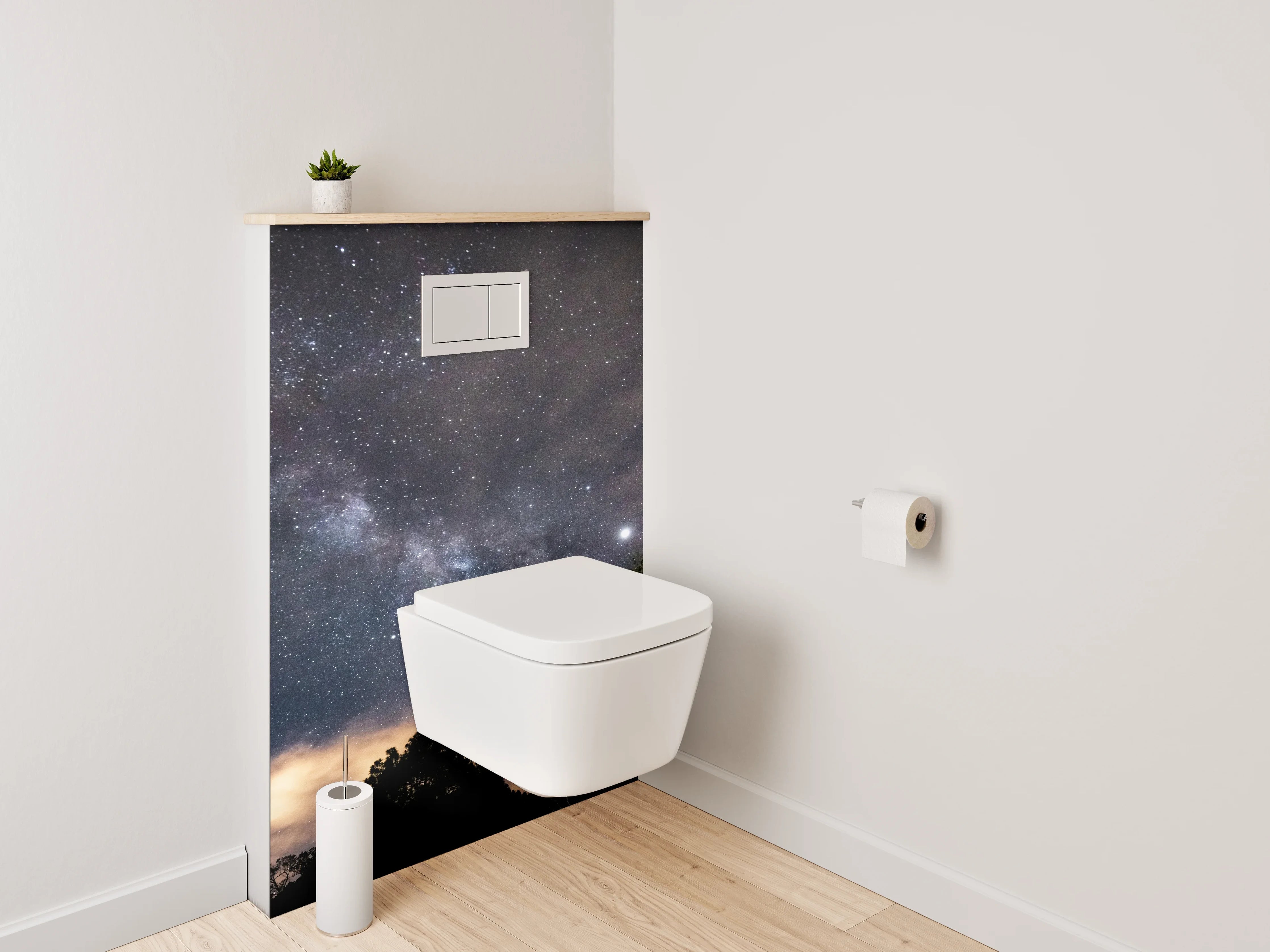 WC-Rückwand - Sternenhimmel über der Natur