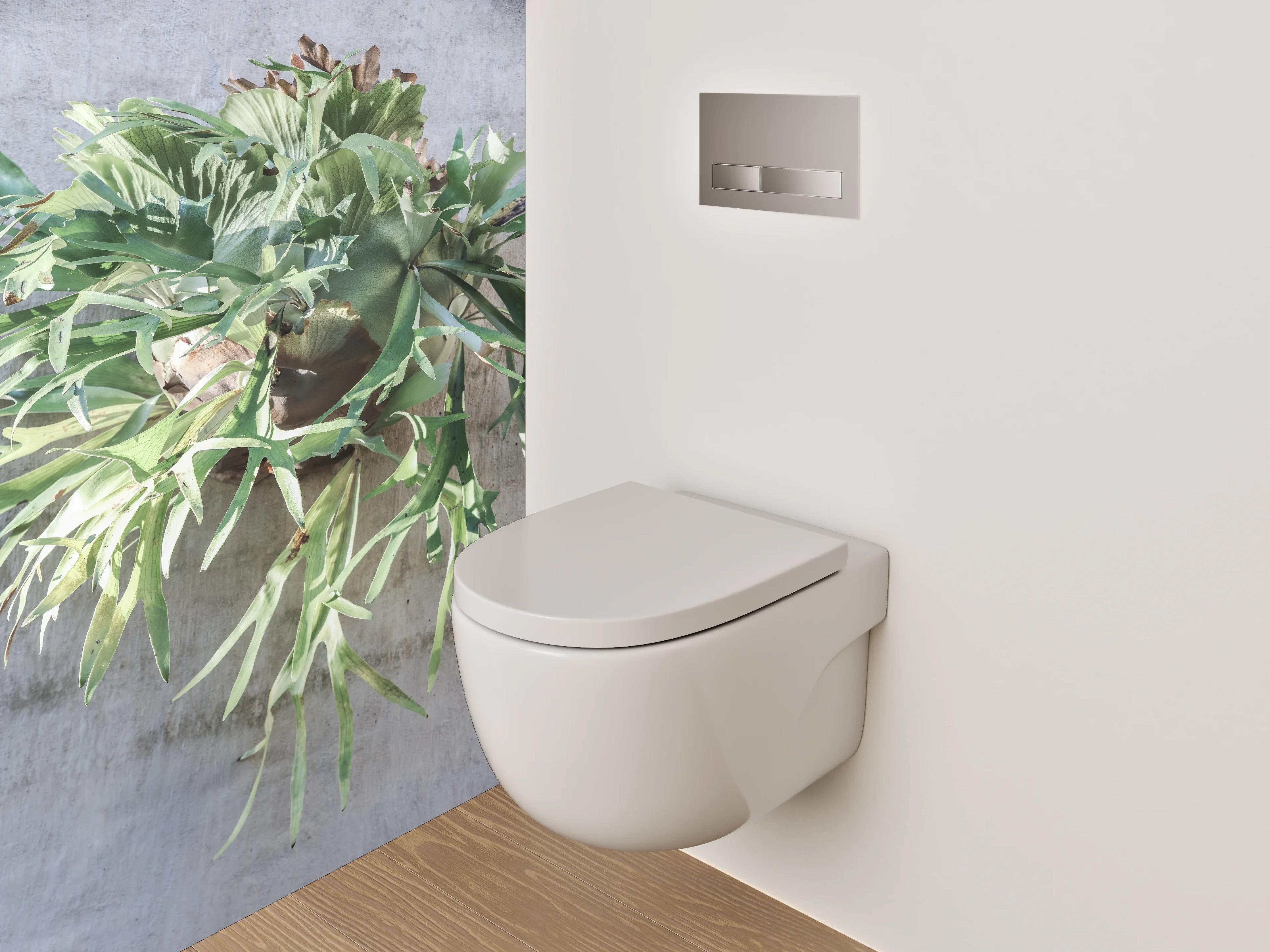 WC-Rückwand - Stilvolles Geweihfarn-Design für moderne Bäder