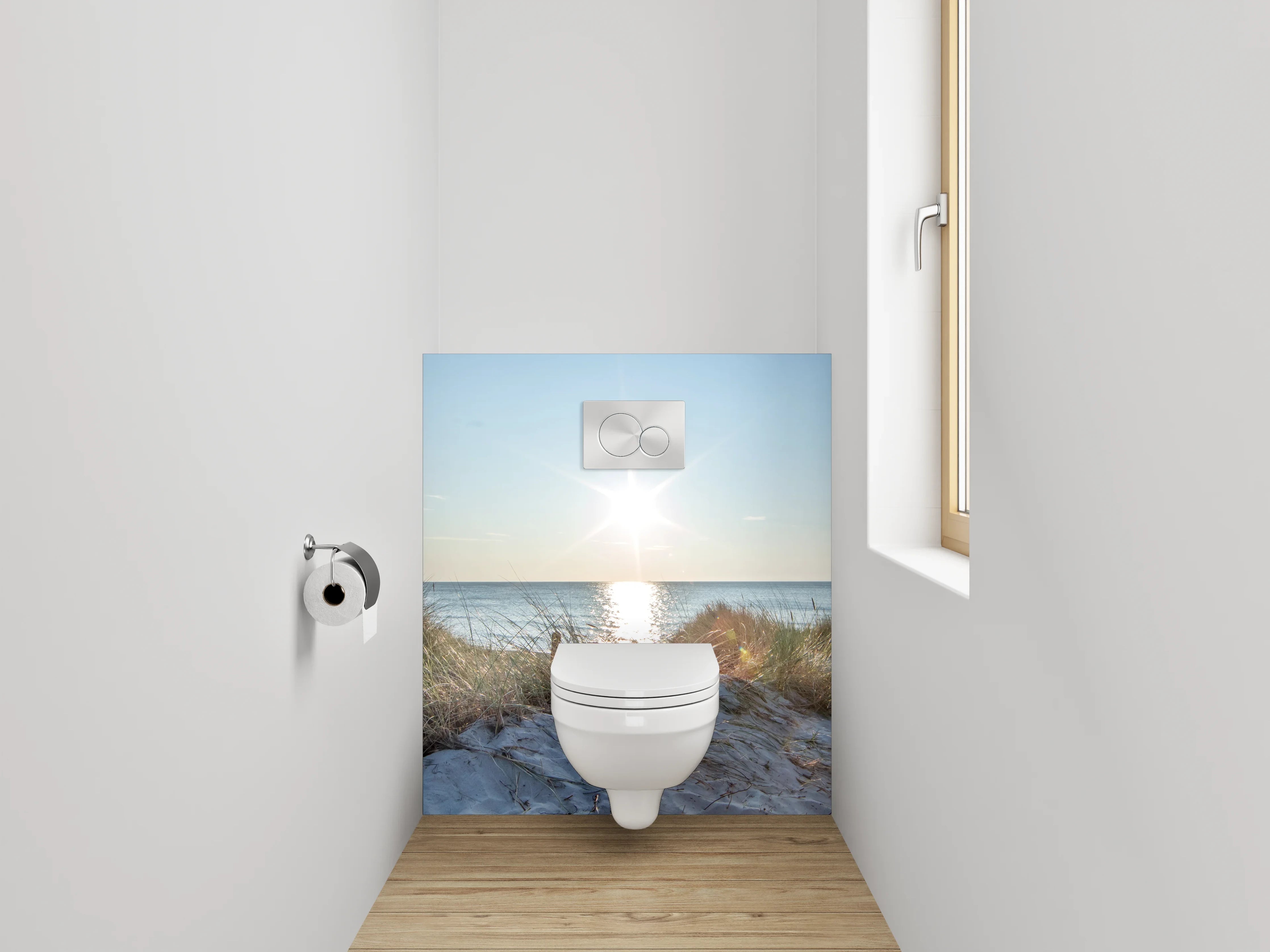 WC-Rückwand - Strand & Dünen Sonnenaufgang