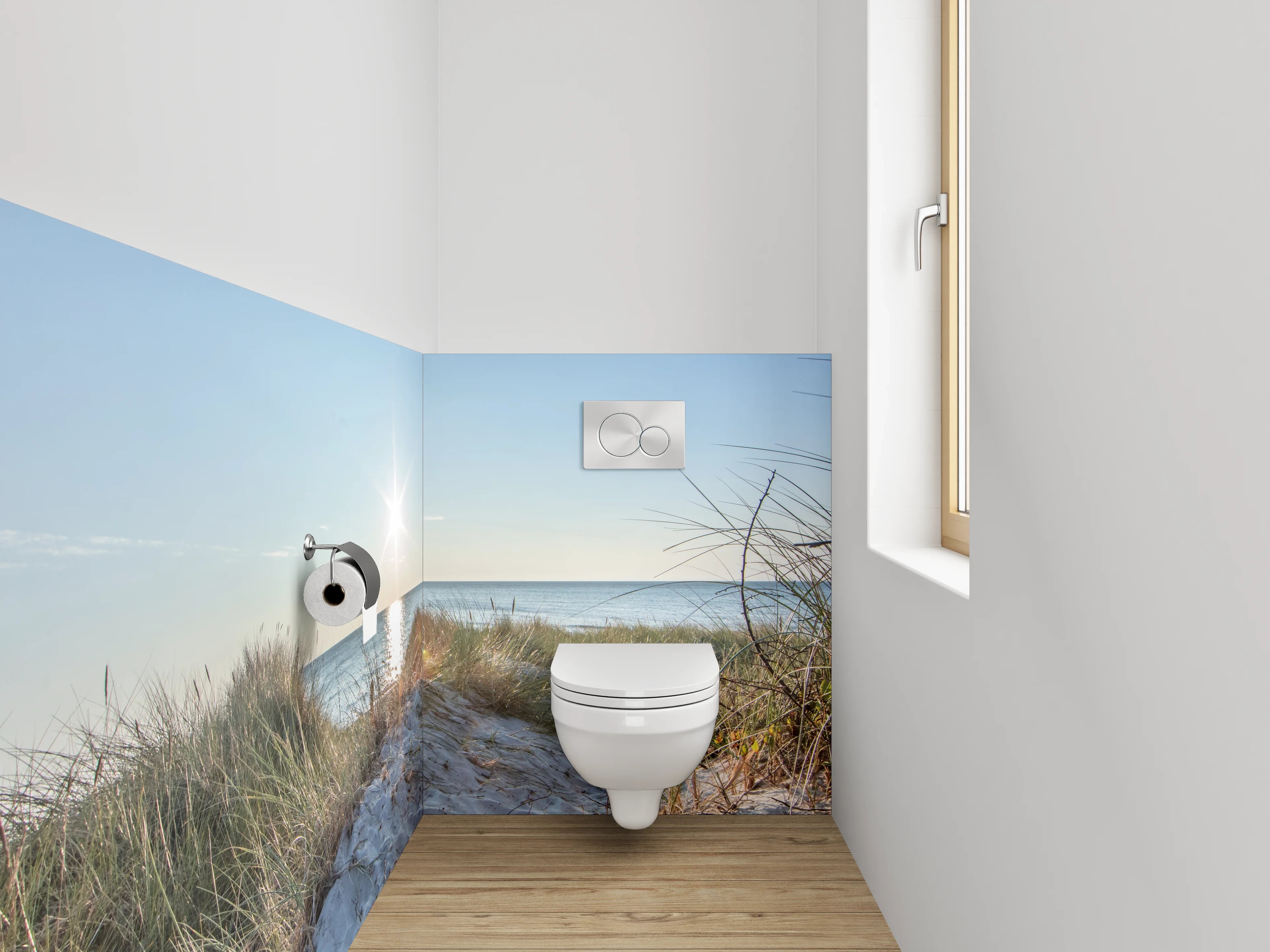 WC-Rückwand - Strand & Dünen Sonnenaufgang