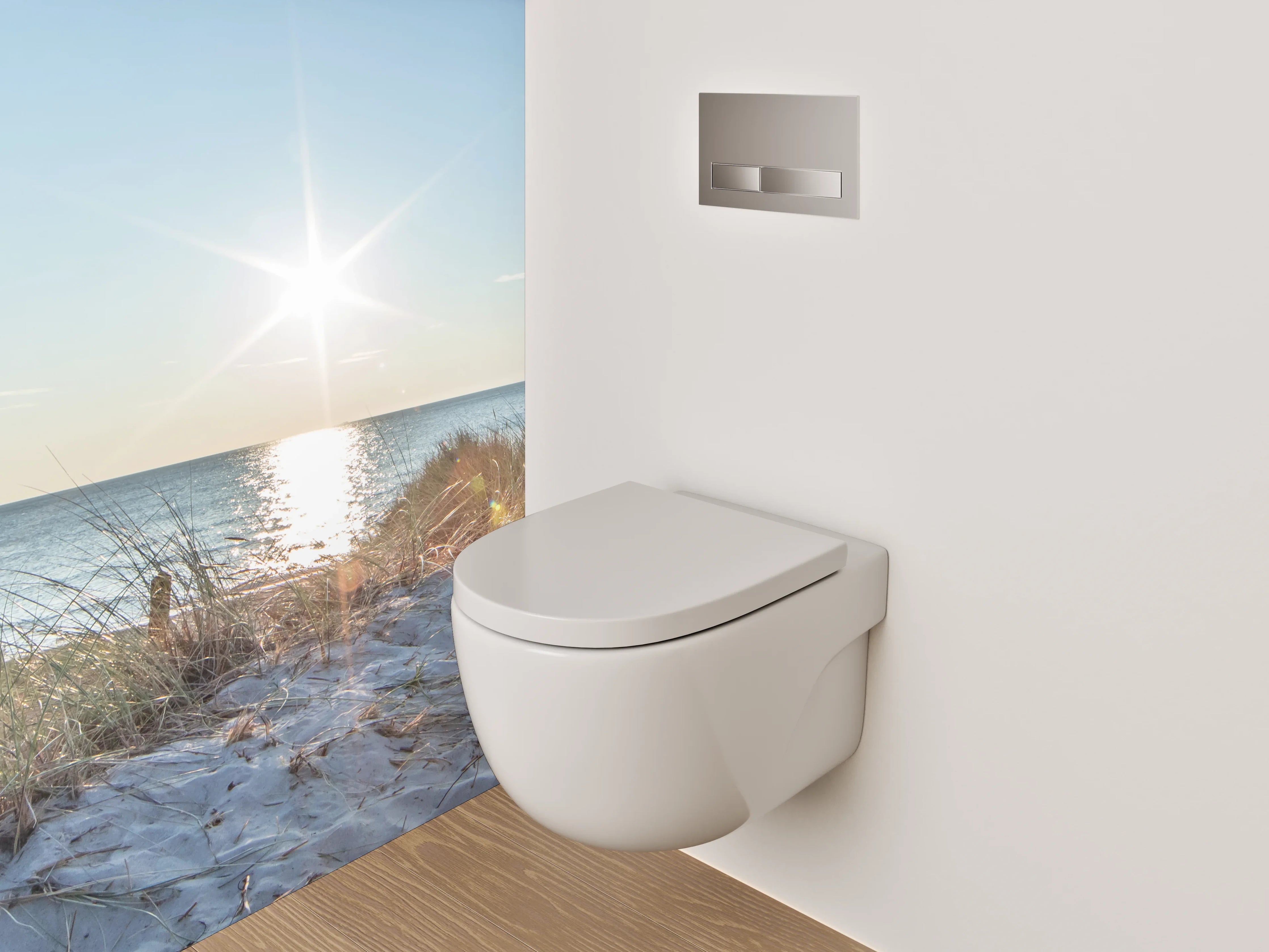 WC-Rückwand - Strand & Dünen Sonnenaufgang