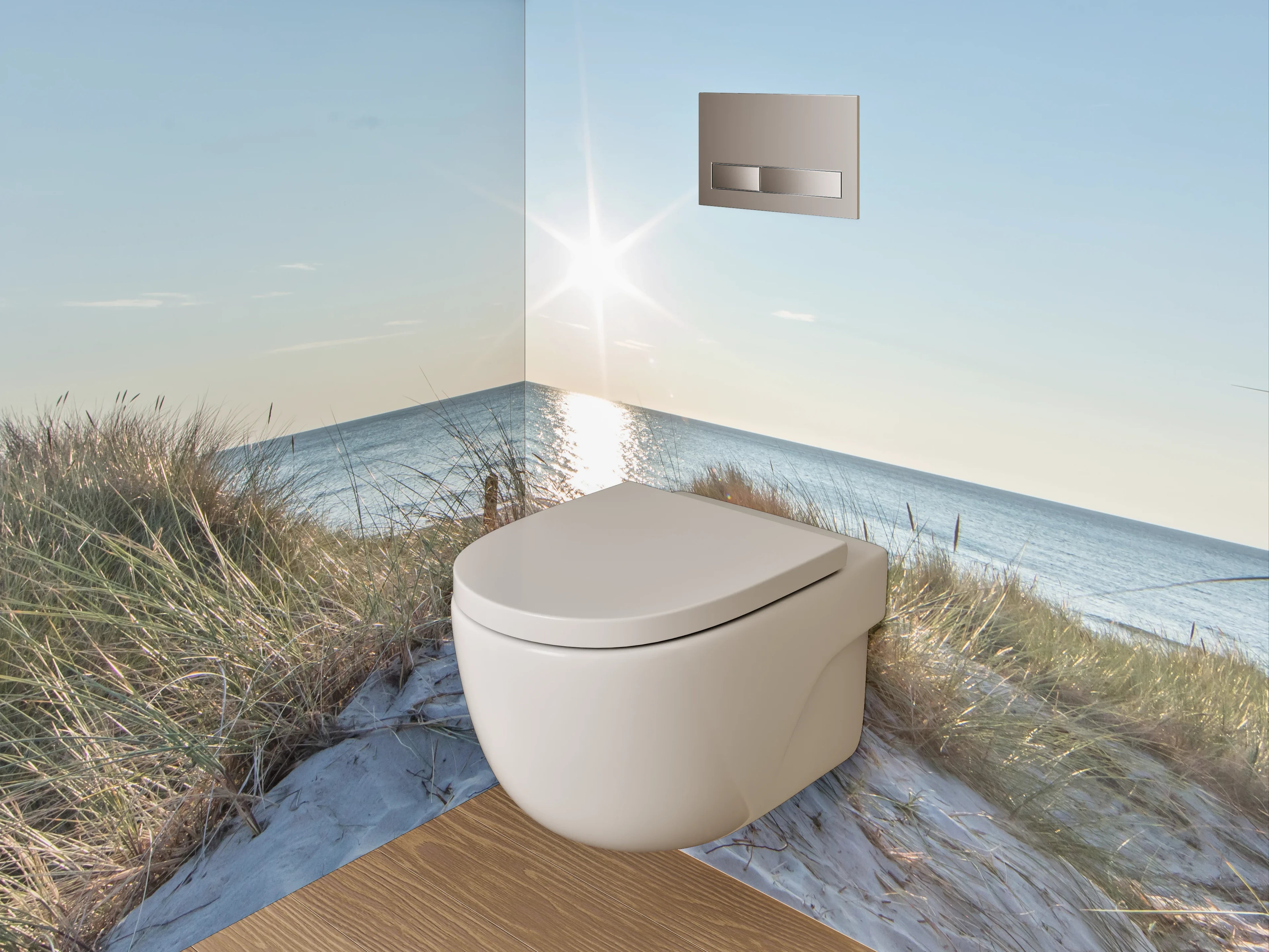 WC-Rückwand - Strand & Dünen Sonnenaufgang