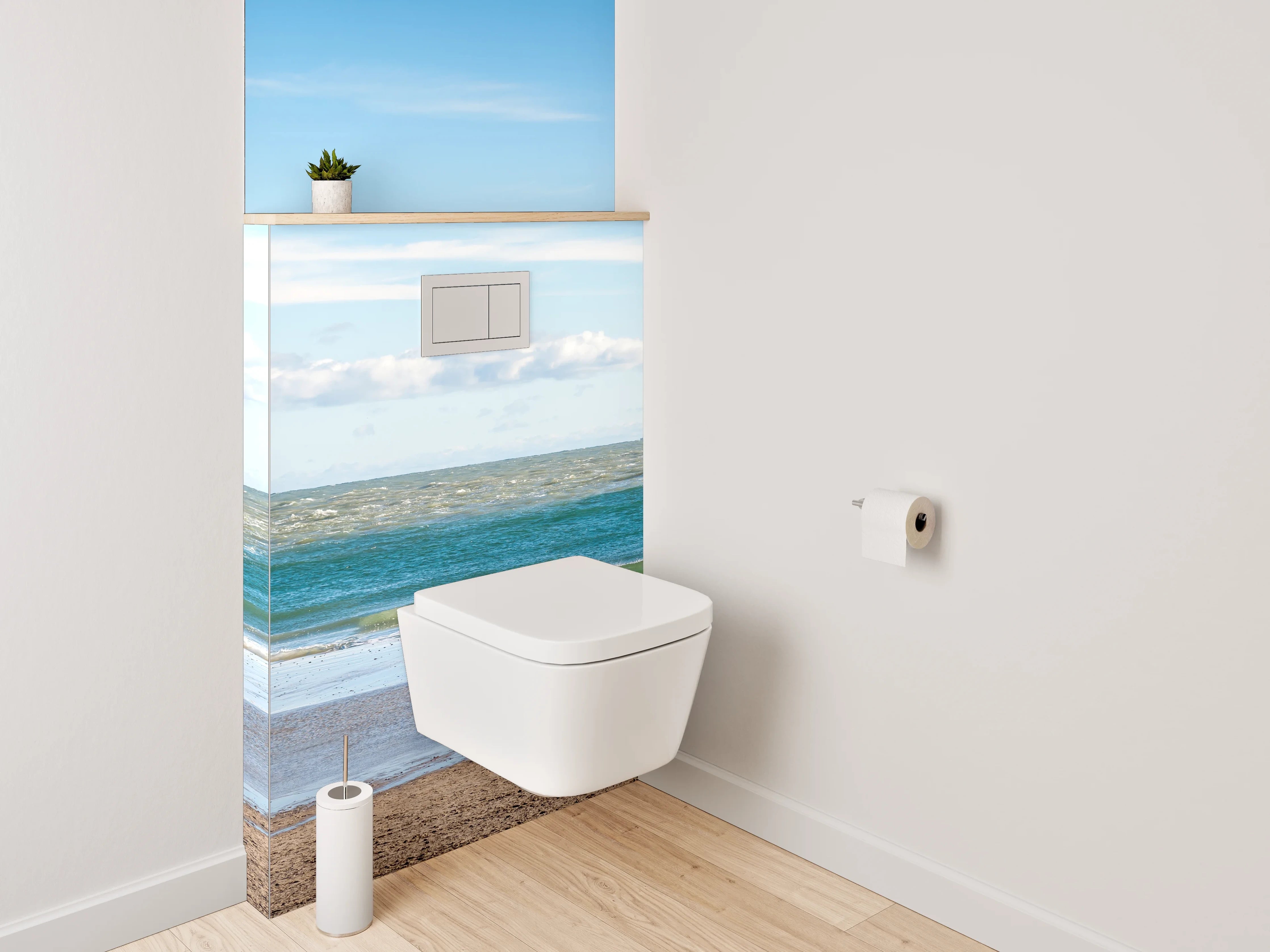 WC-Rückwand - Strand und Meer Panorama Fototapete