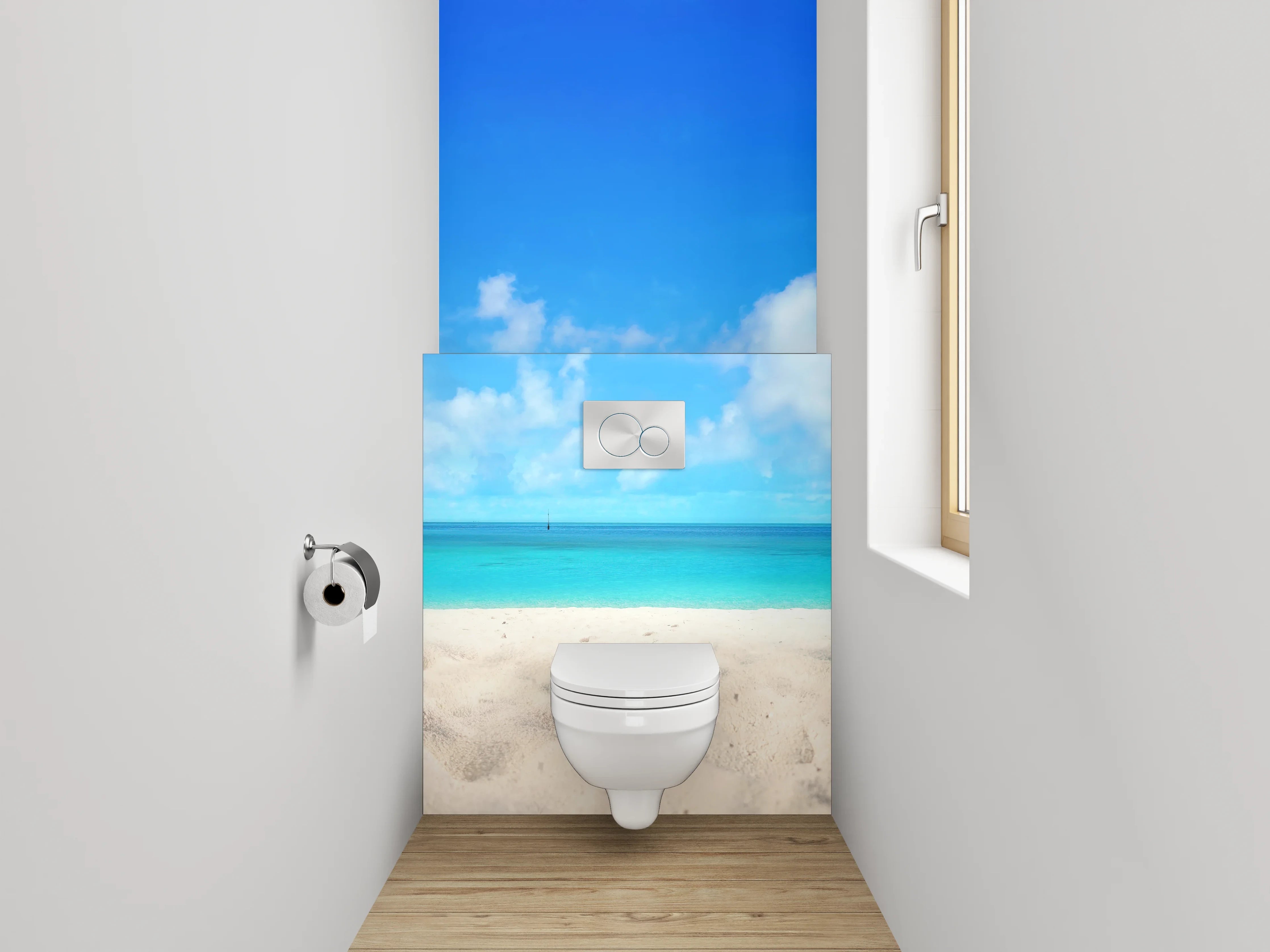 WC-Rückwand - Strand und Meer Panoramabild