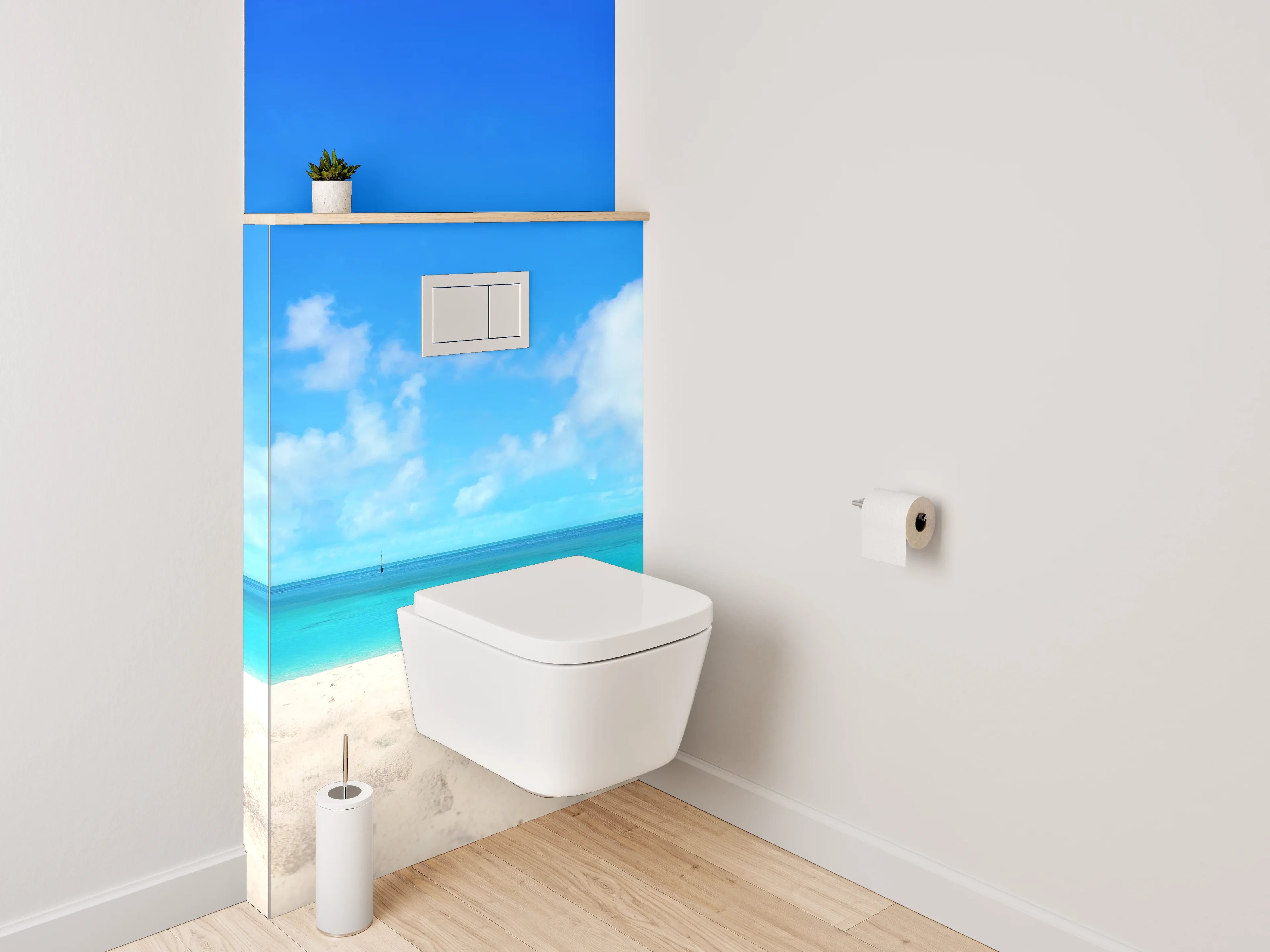 WC-Rückwand - Strand und Meer Panoramabild