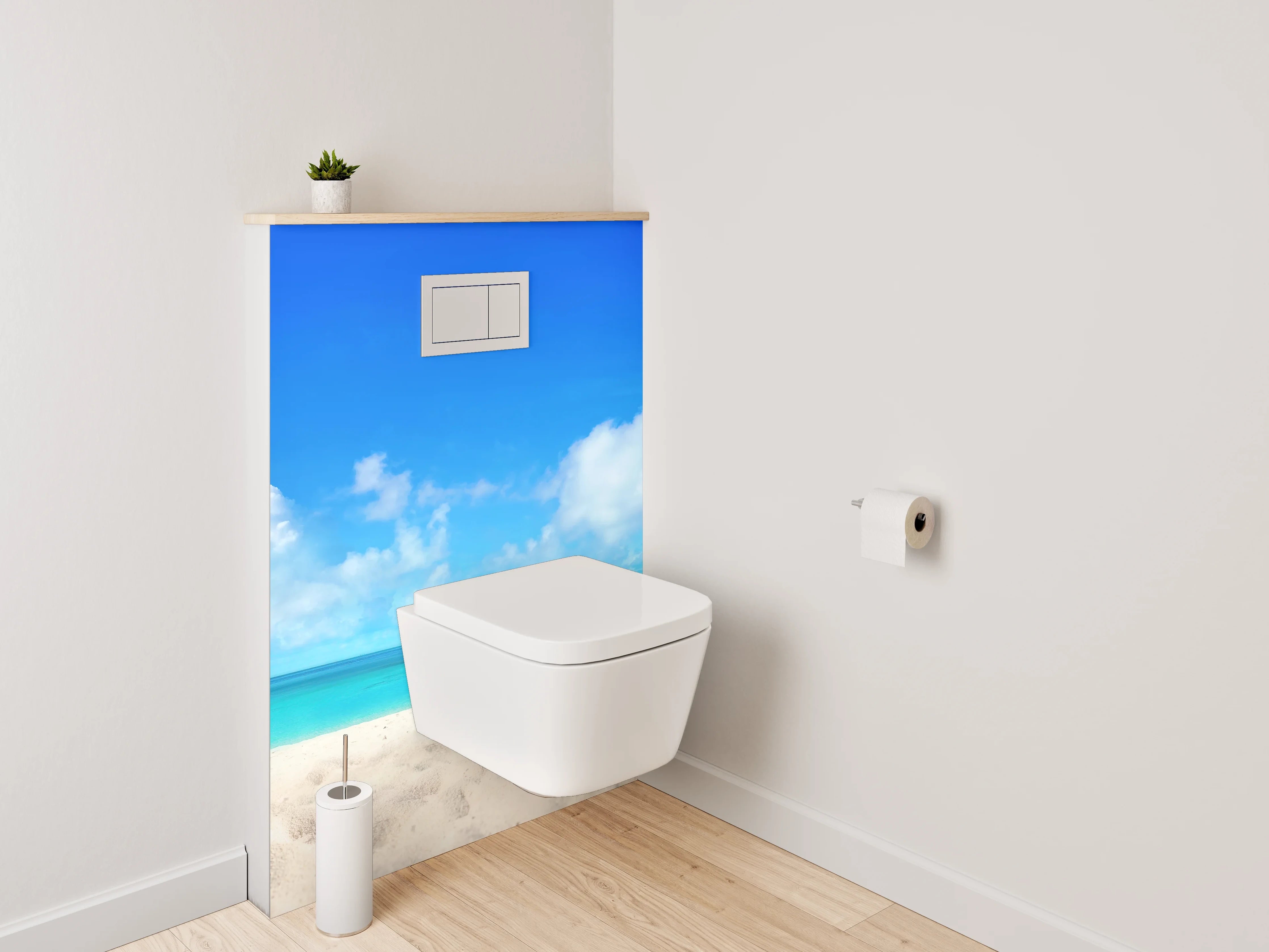 WC-Rückwand - Strand und Meer Panoramabild