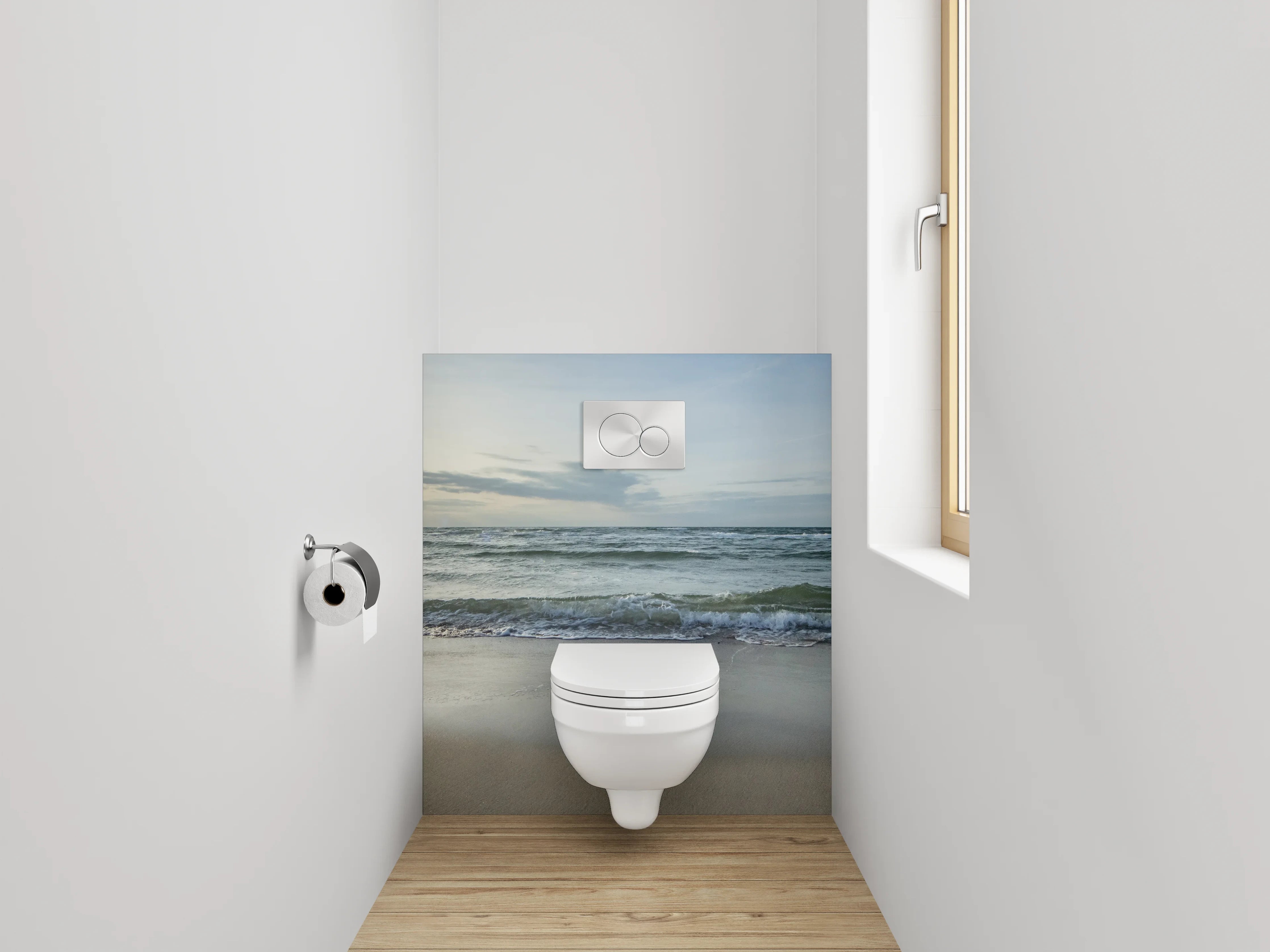 WC-Rückwand - Strand und Meer Sonnenuntergang