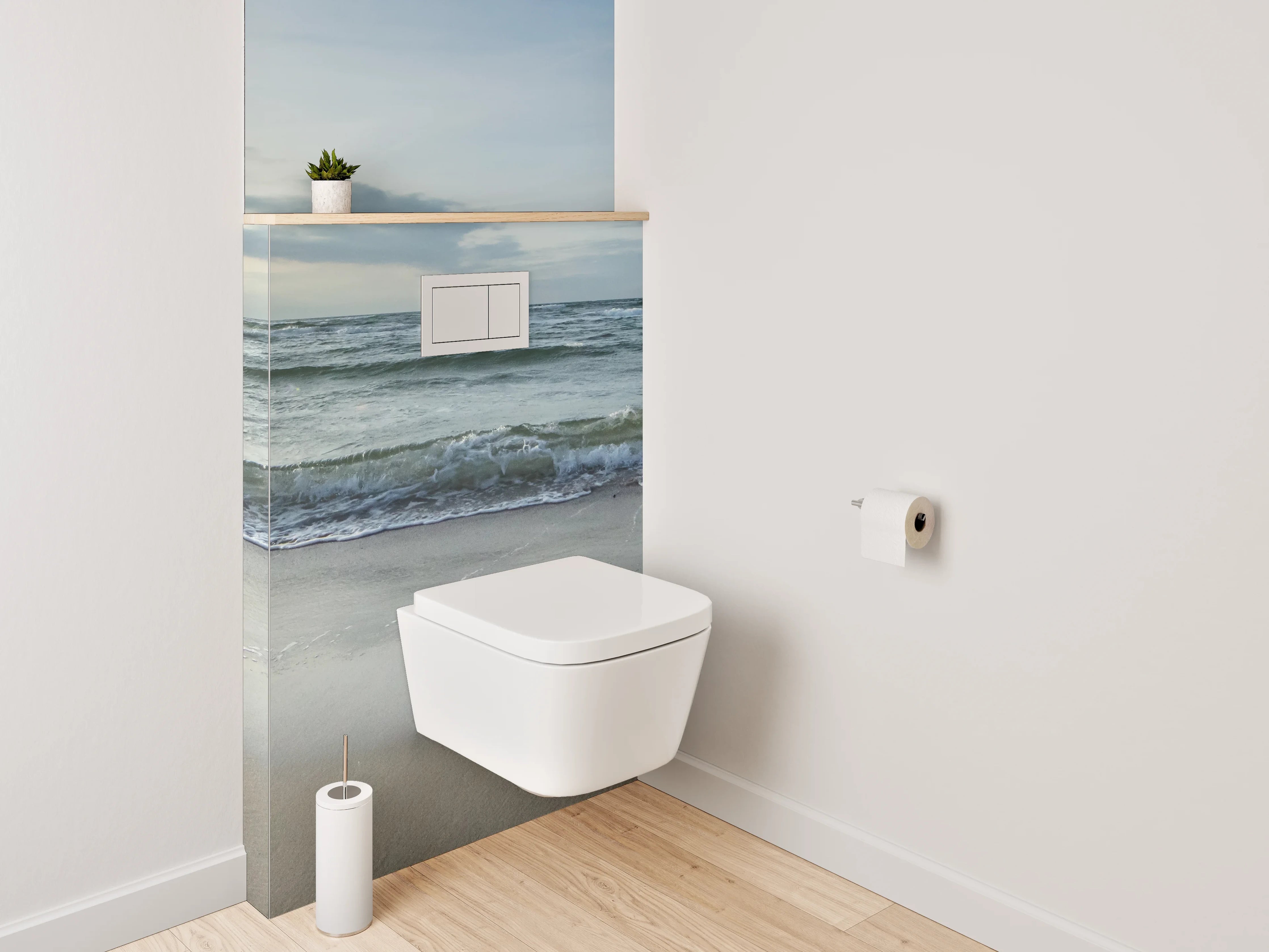 WC-Rückwand - Strand und Meer Sonnenuntergang