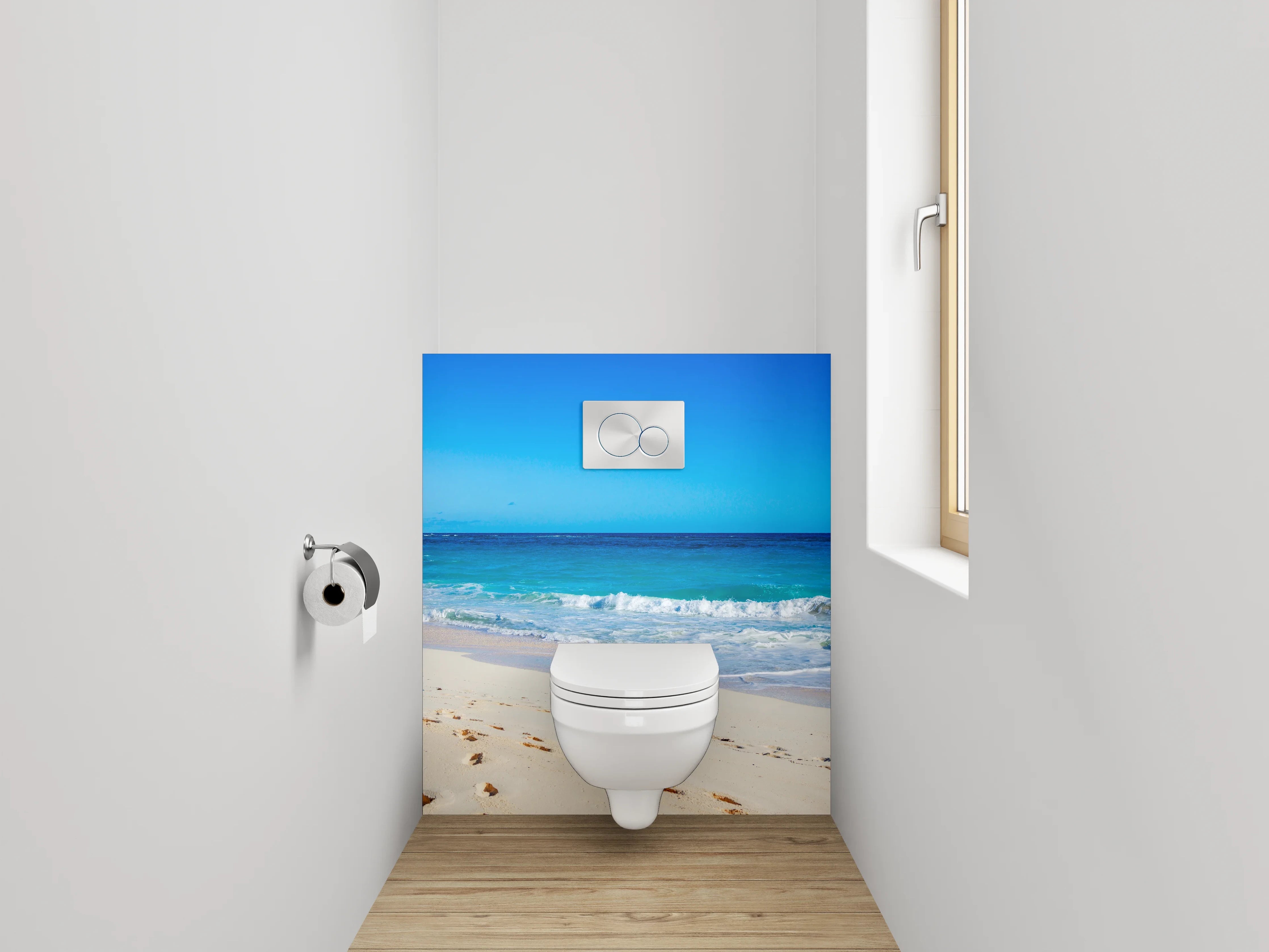 WC-Rückwand - Strand und Meer – Karibisches Motiv