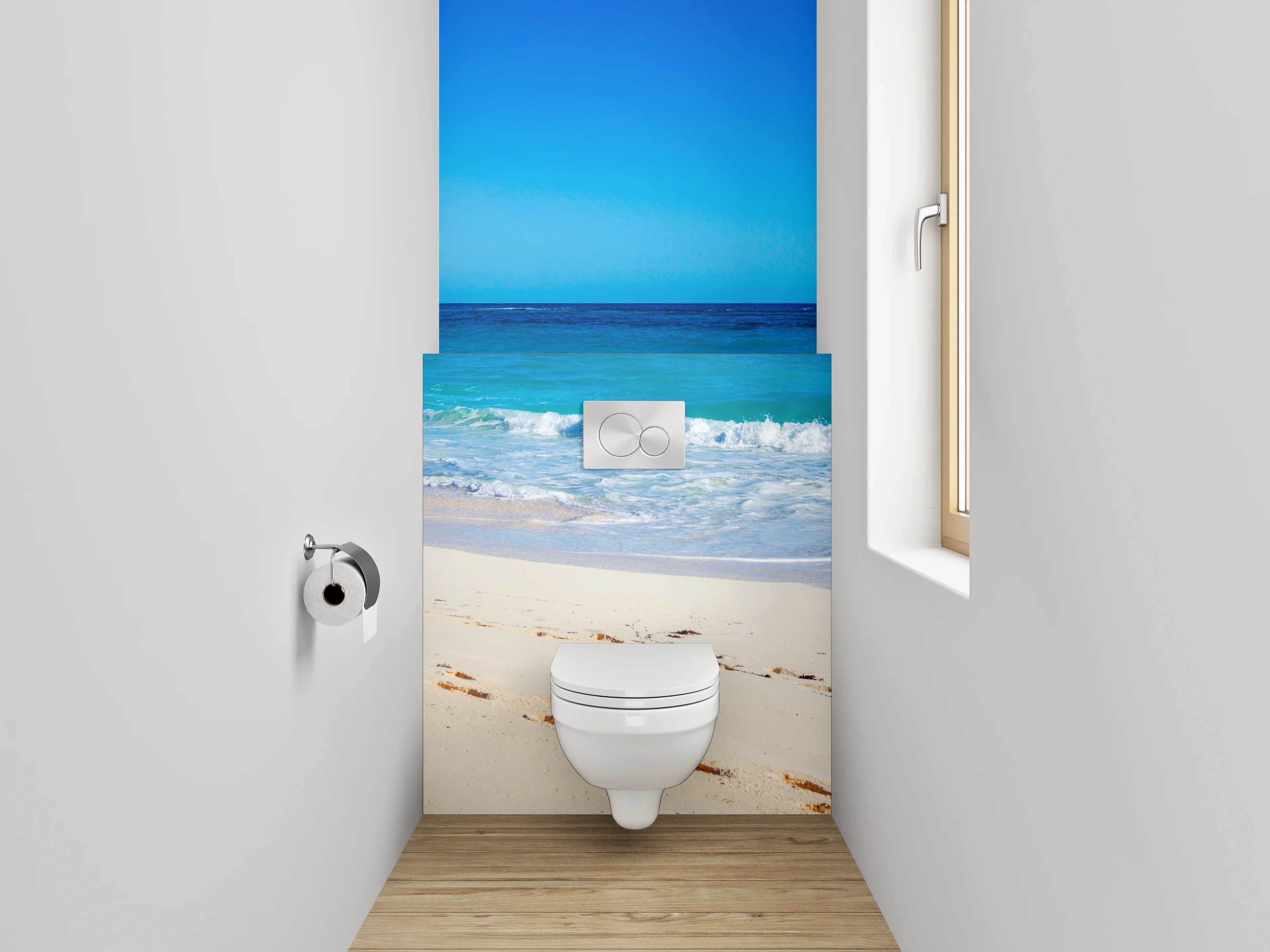 WC-Rückwand - Strand und Meer – Karibisches Motiv