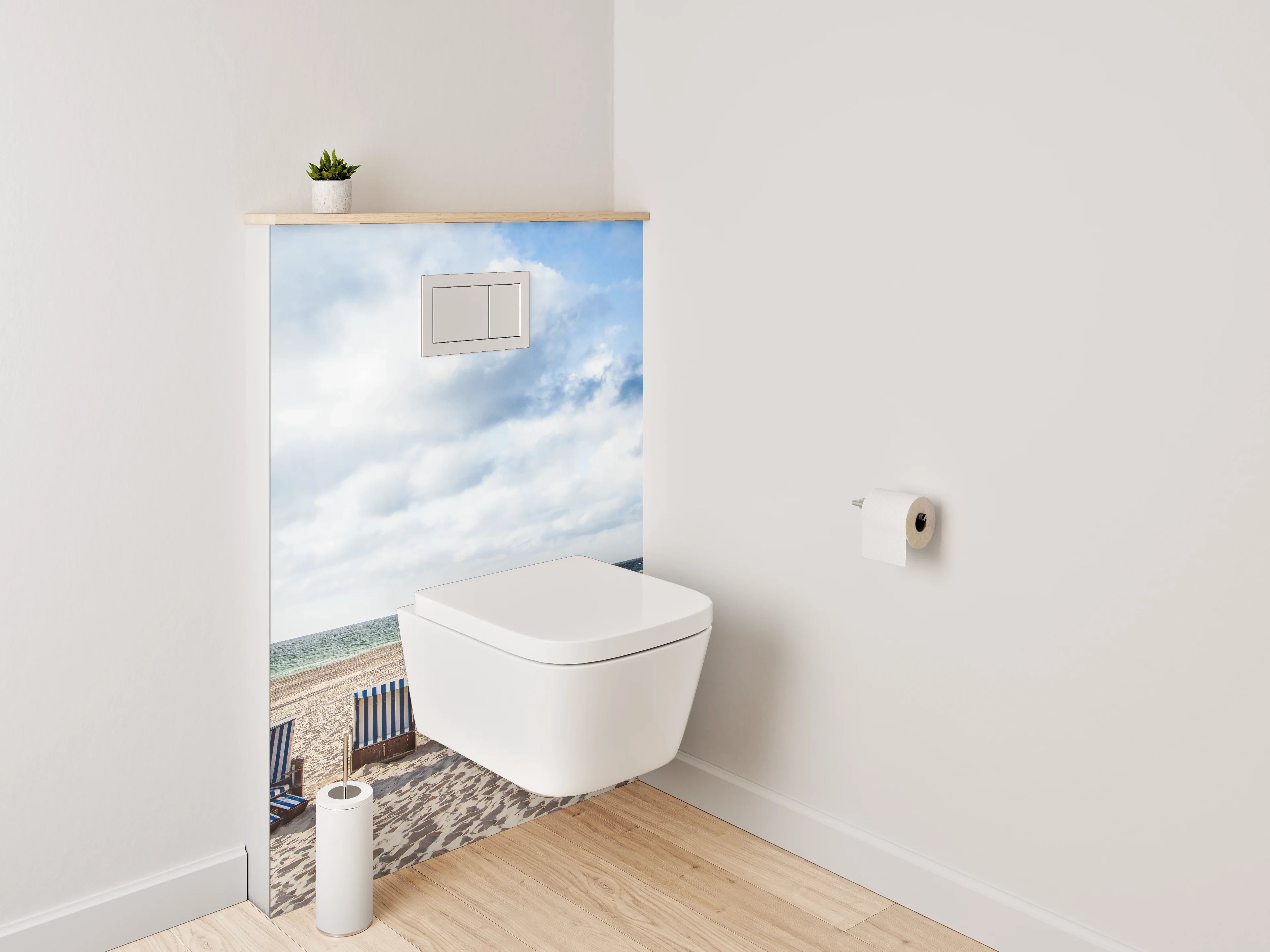 WC-Rückwand - Strandkörbe am Nordseestrand