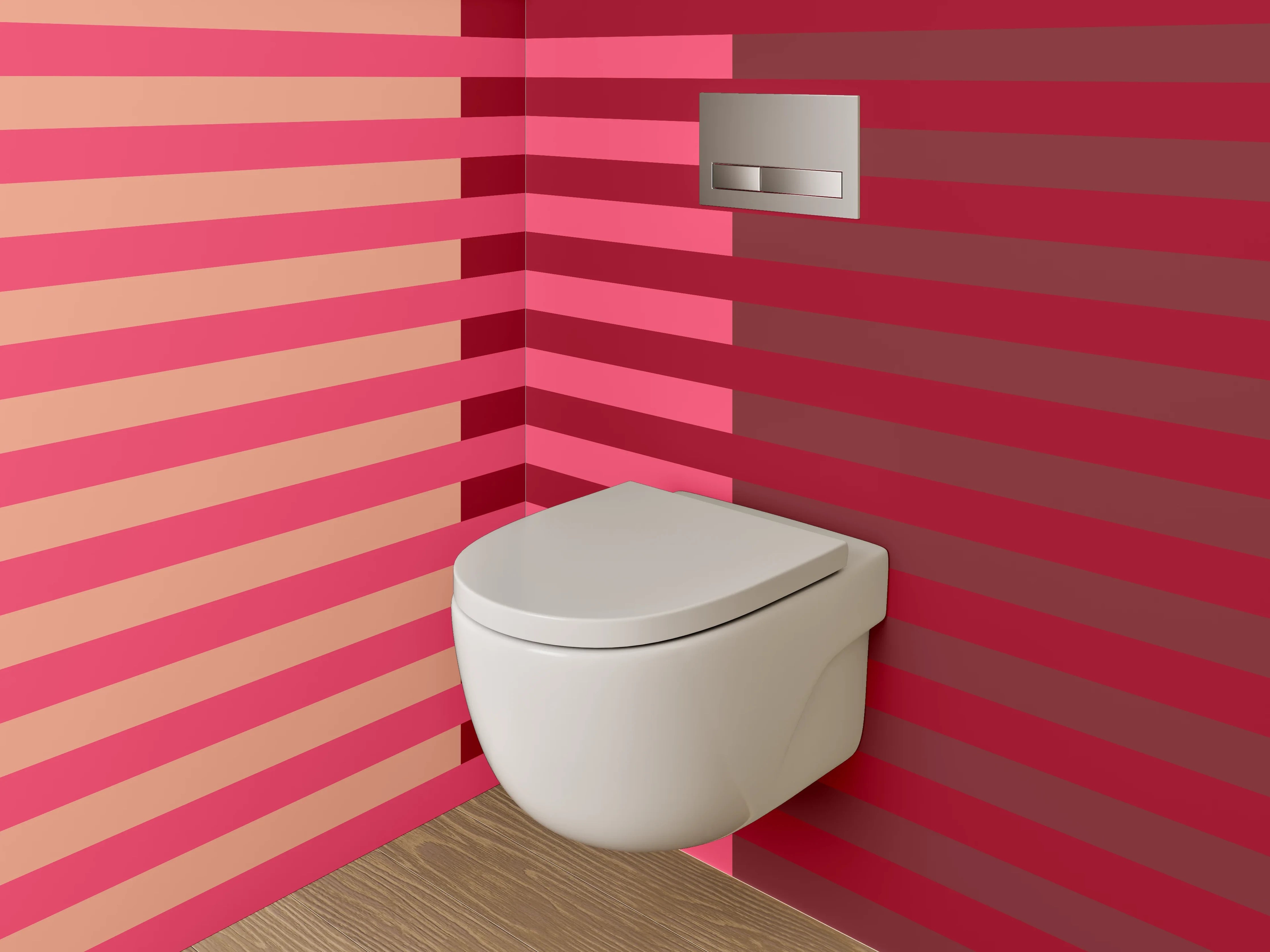 WC-Rückwand - Streifenmuster Rosa Rot Grafik